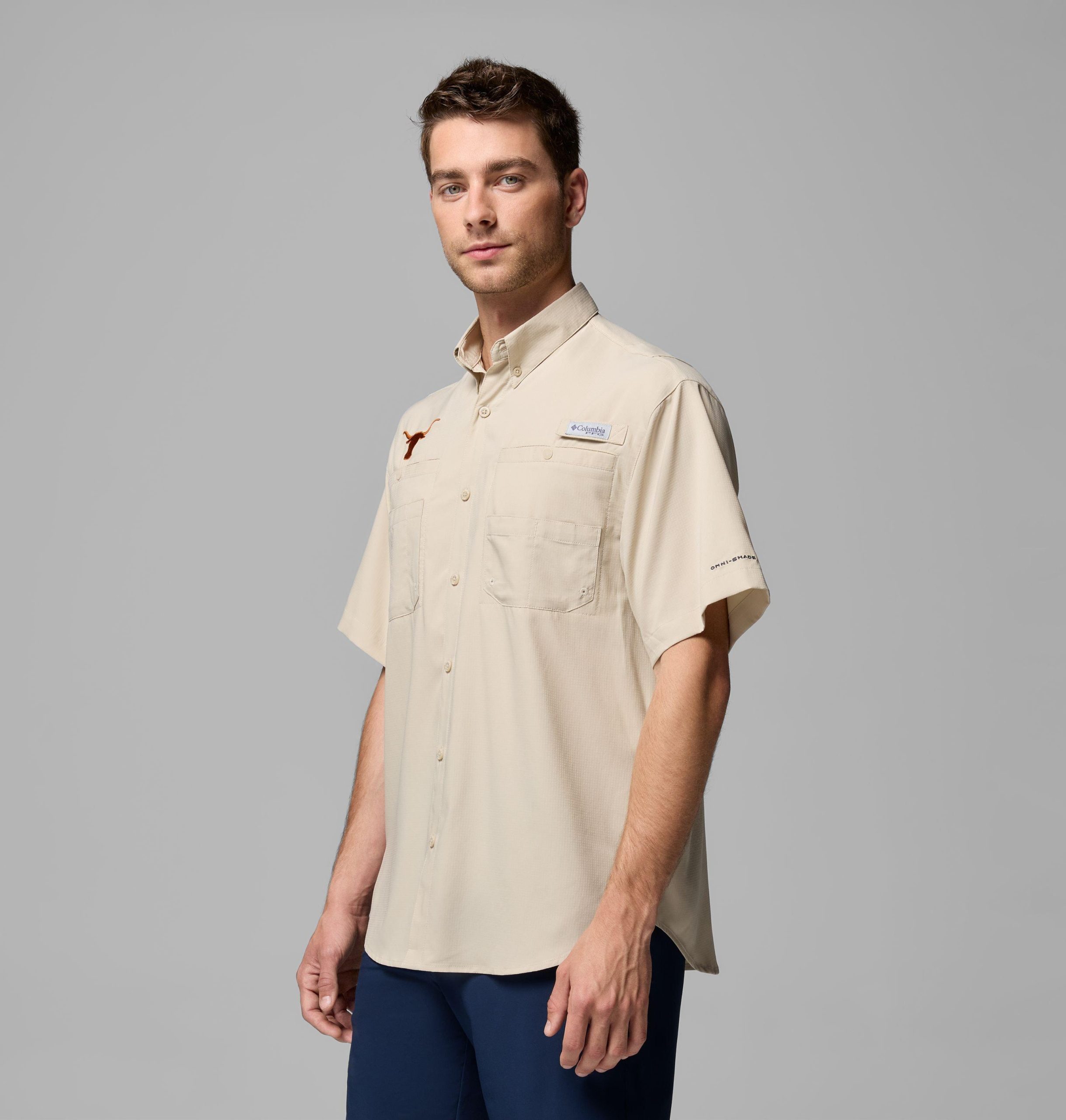 heren pfg tamiami shirt met korte mouwen - texas