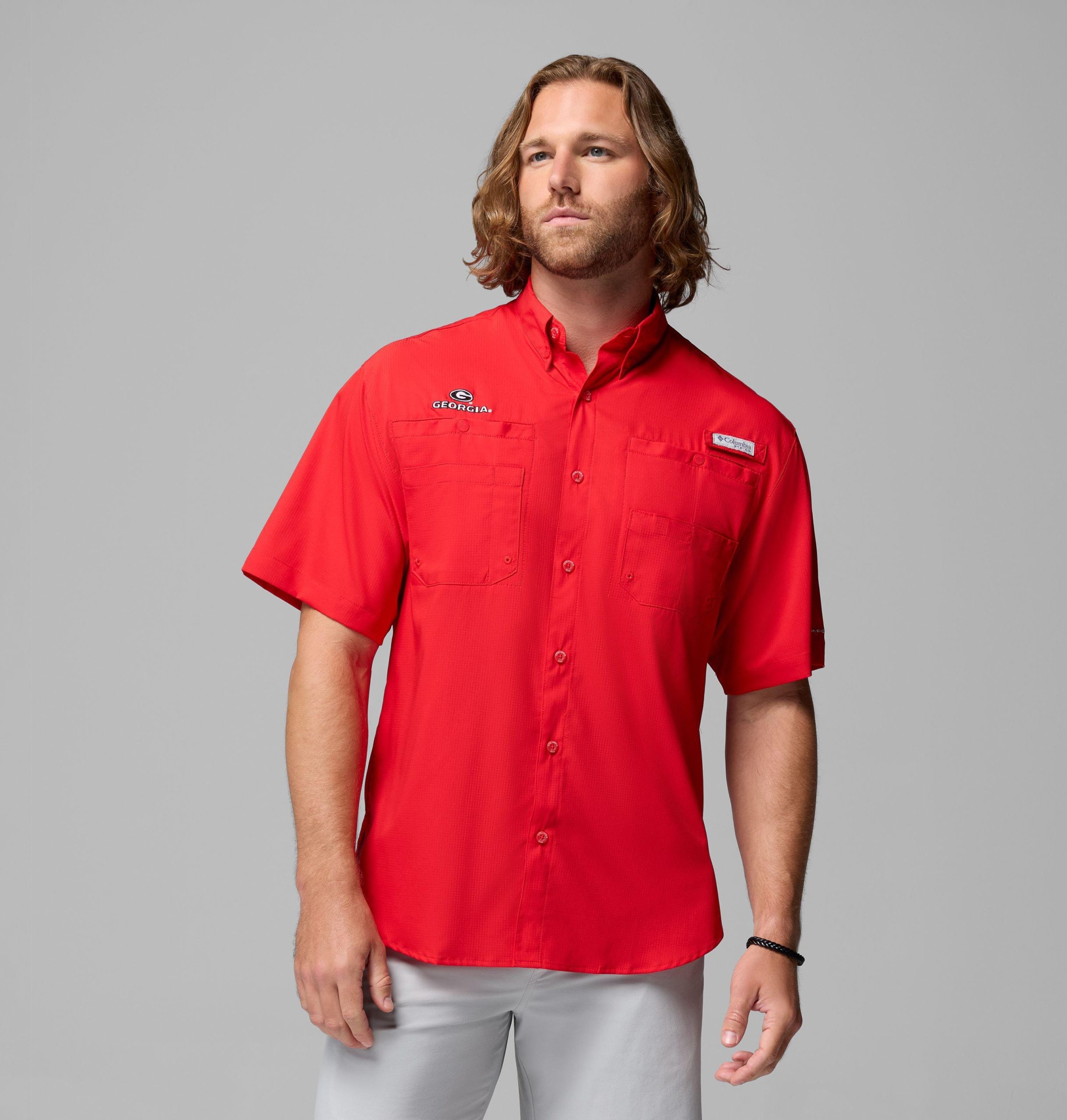 heren pfg tamiami shirt met korte mouwen - georgia