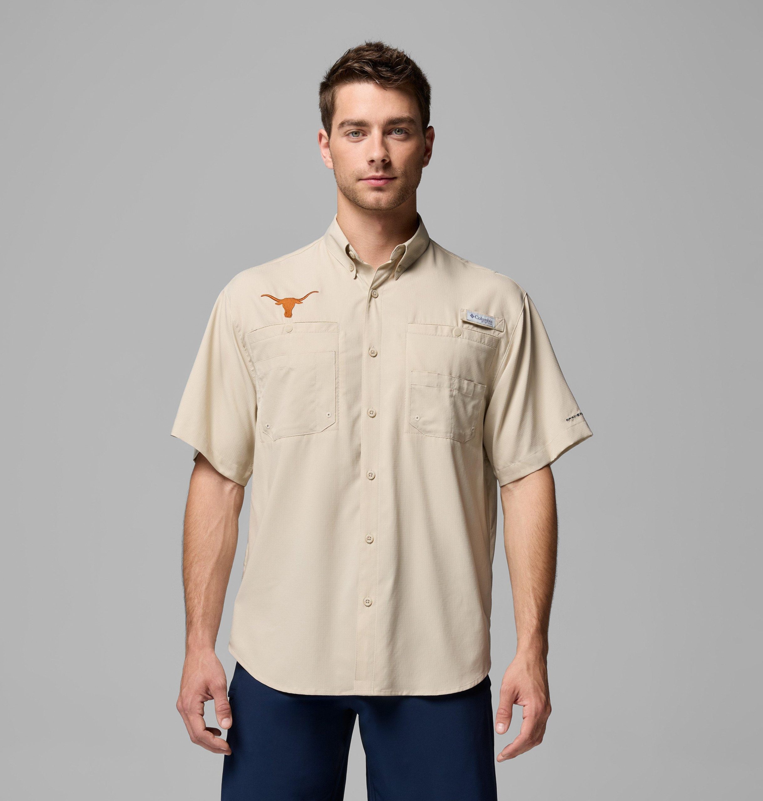 heren t-shirt met korte mouwen pfg tamiami - lang - texas