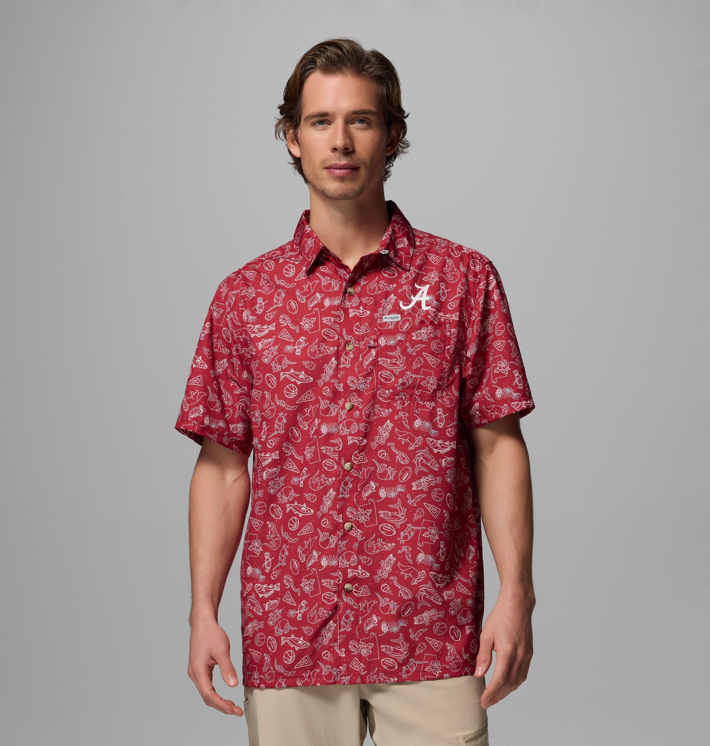 heren pfg super slack tide shirt - alabama