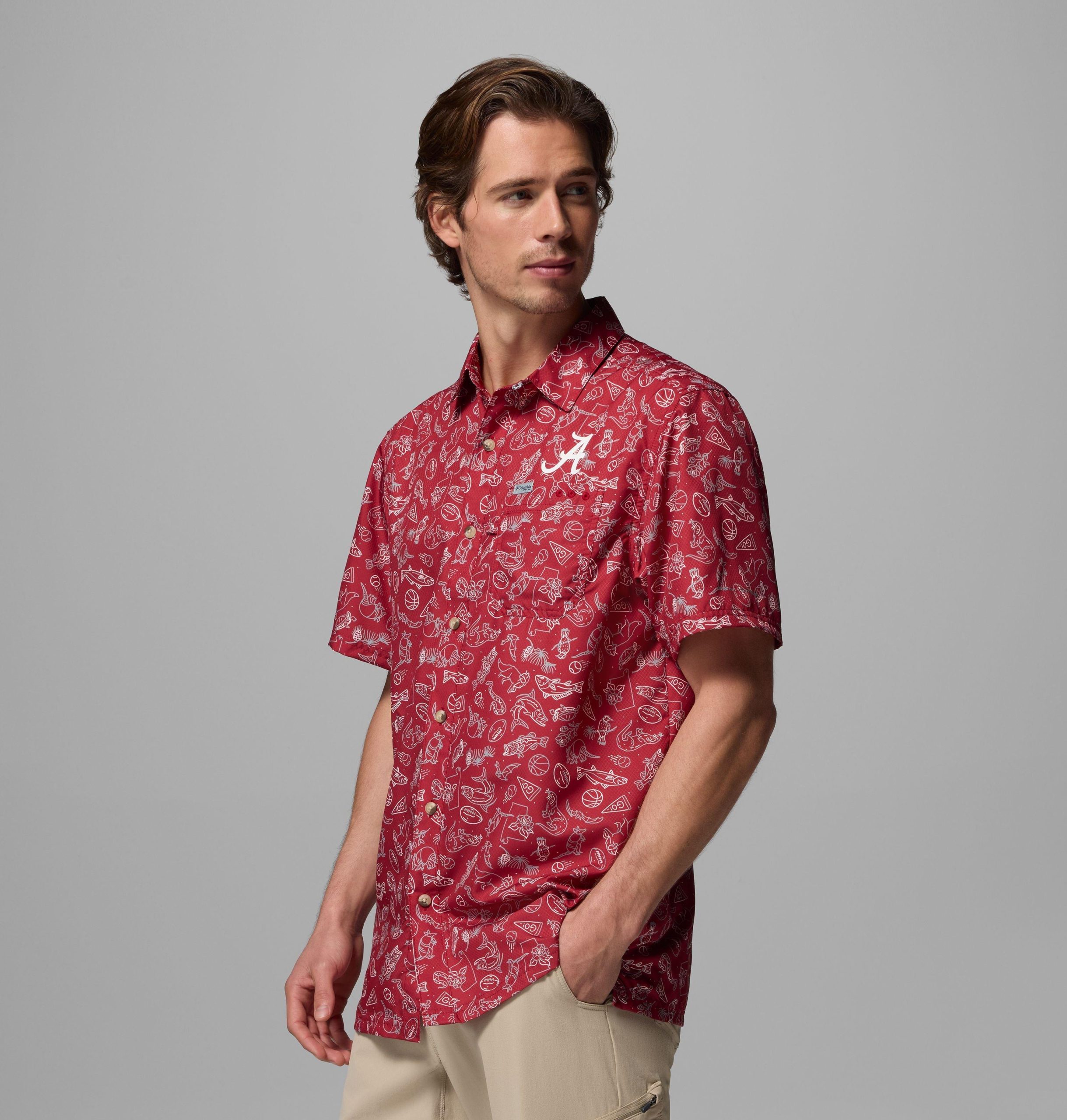 heren pfg super slack tide shirt - alabama