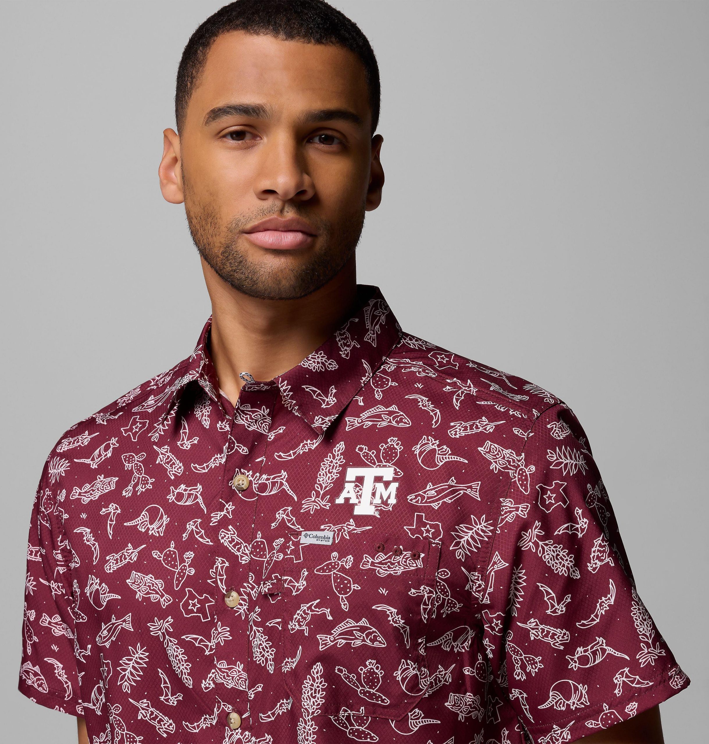 heren pfg super slack tide shirt - texas am