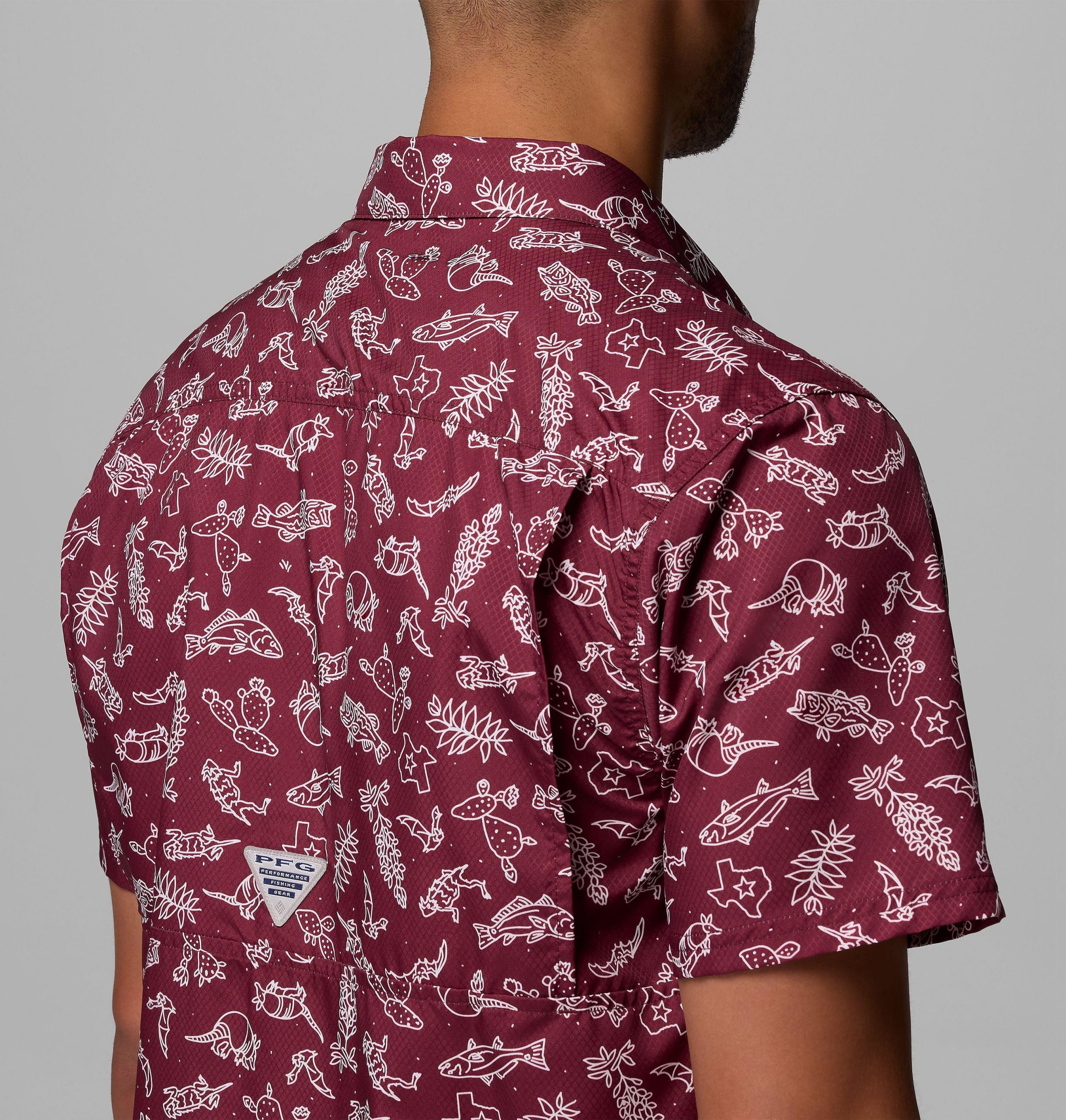 heren pfg super slack tide shirt - texas am