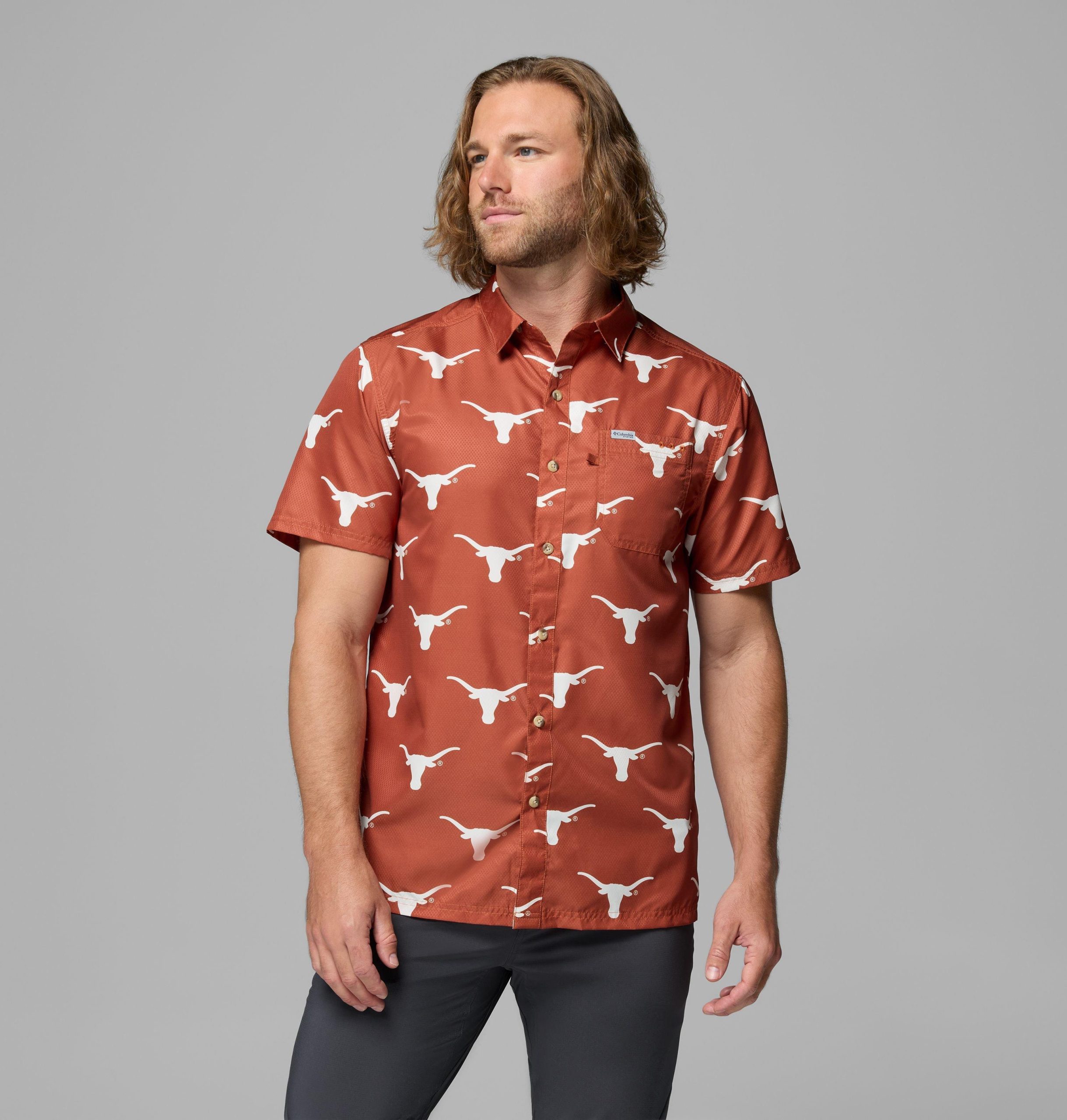heren pfg super slack tide shirt - texas
