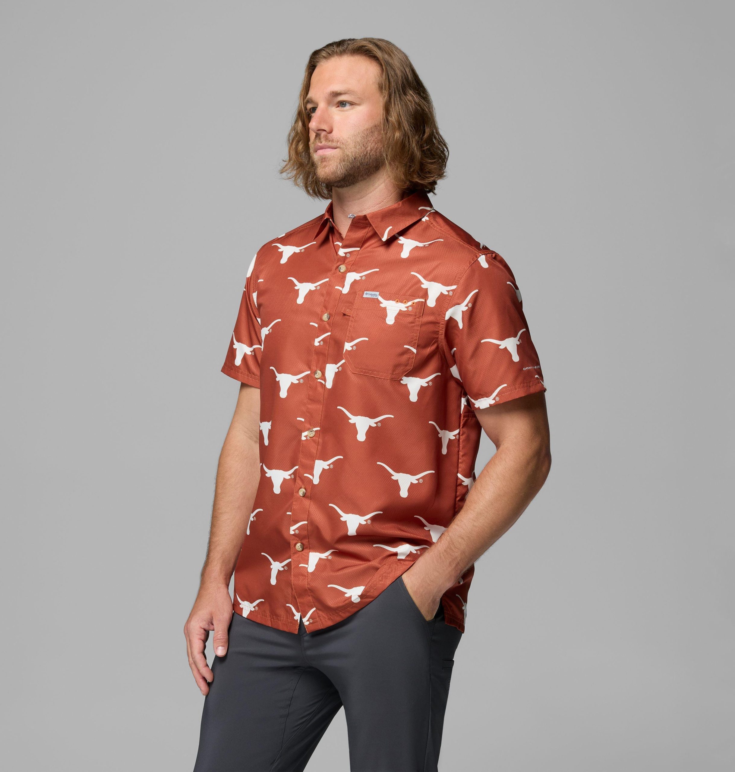 heren pfg super slack tide shirt - texas