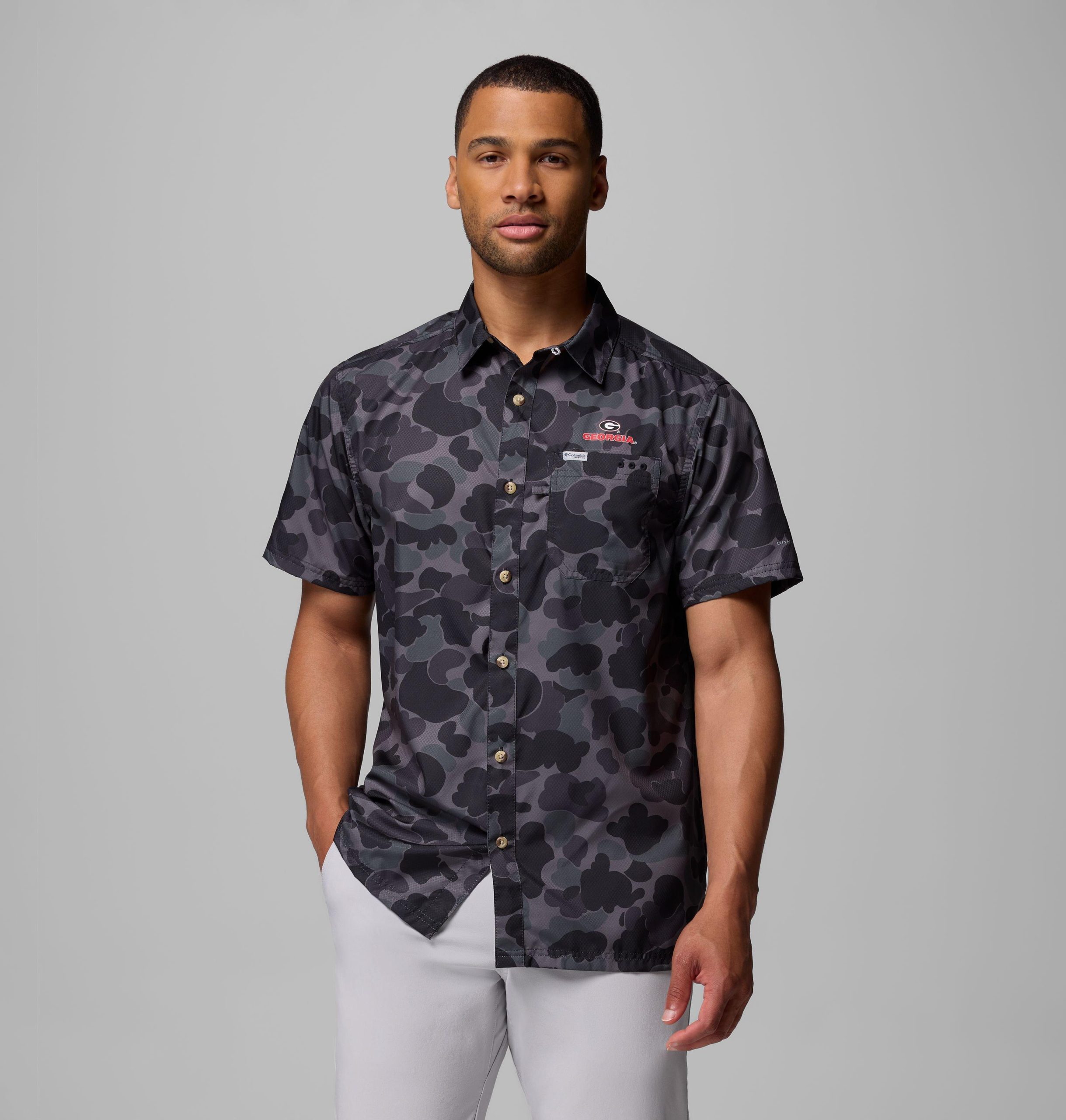 heren pfg super slack tide shirt - georgia
