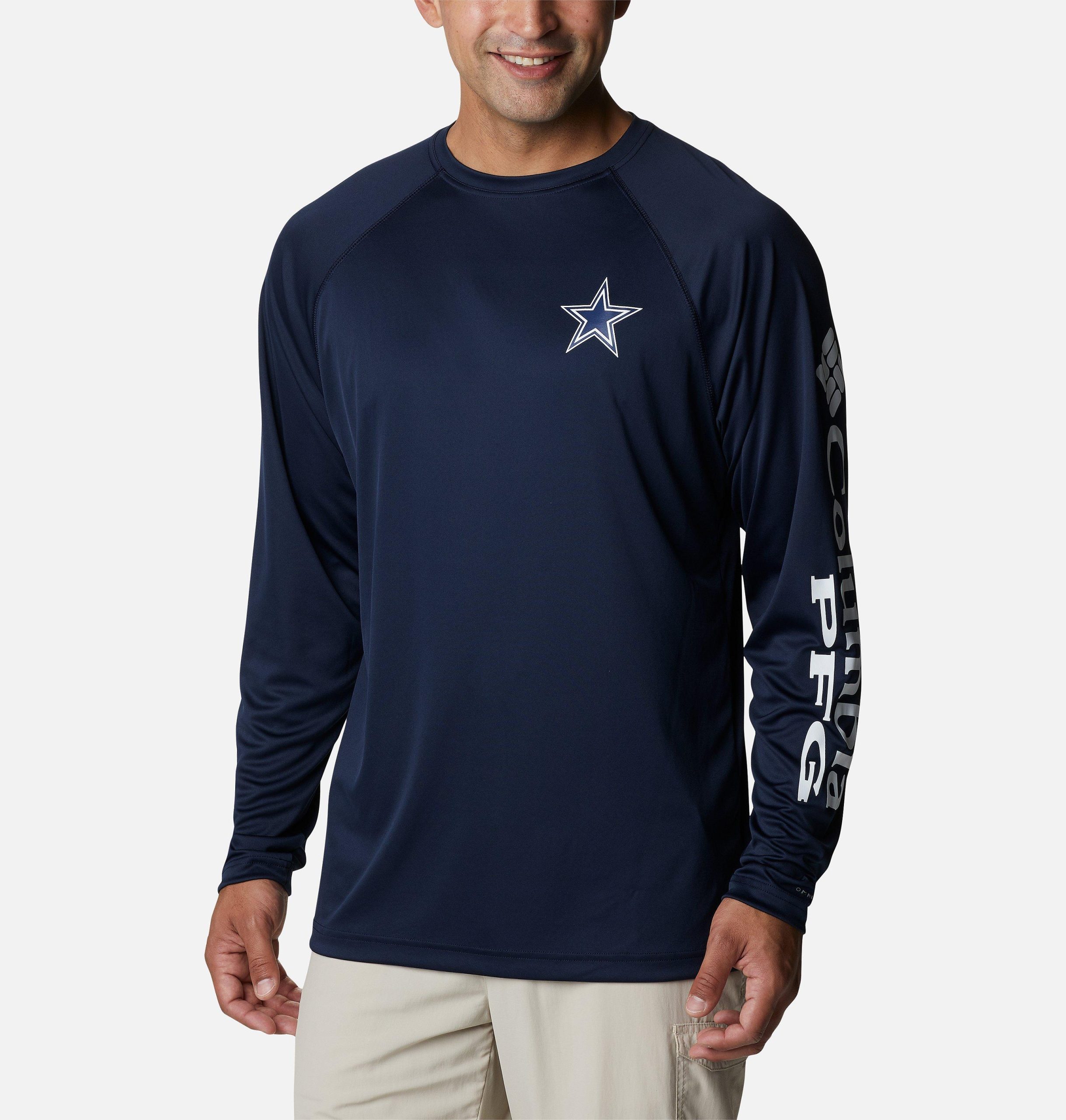 heren pfg terminal tackle shirt met lange mouwen - dallas cowboys