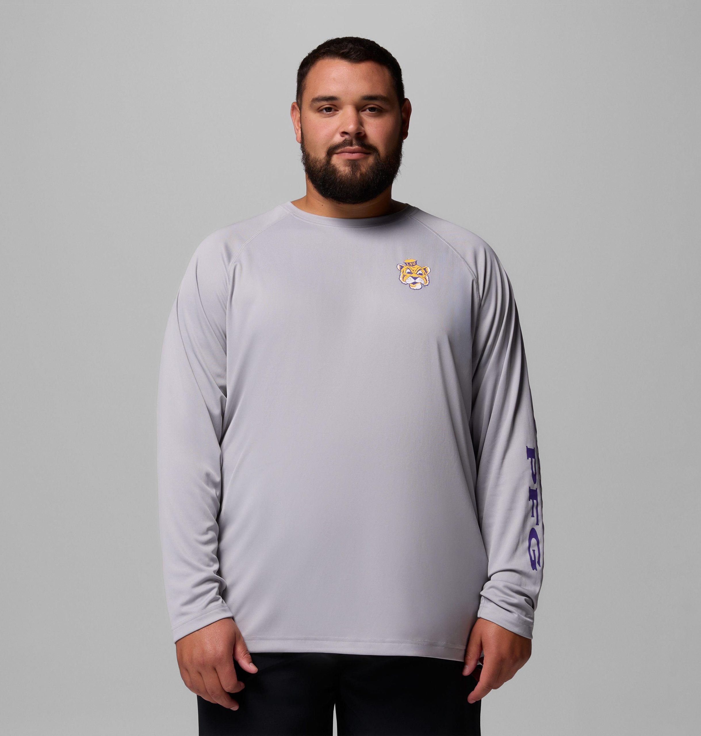 heren pfg terminal tackle shirt met lange mouwen - maat large - lsu