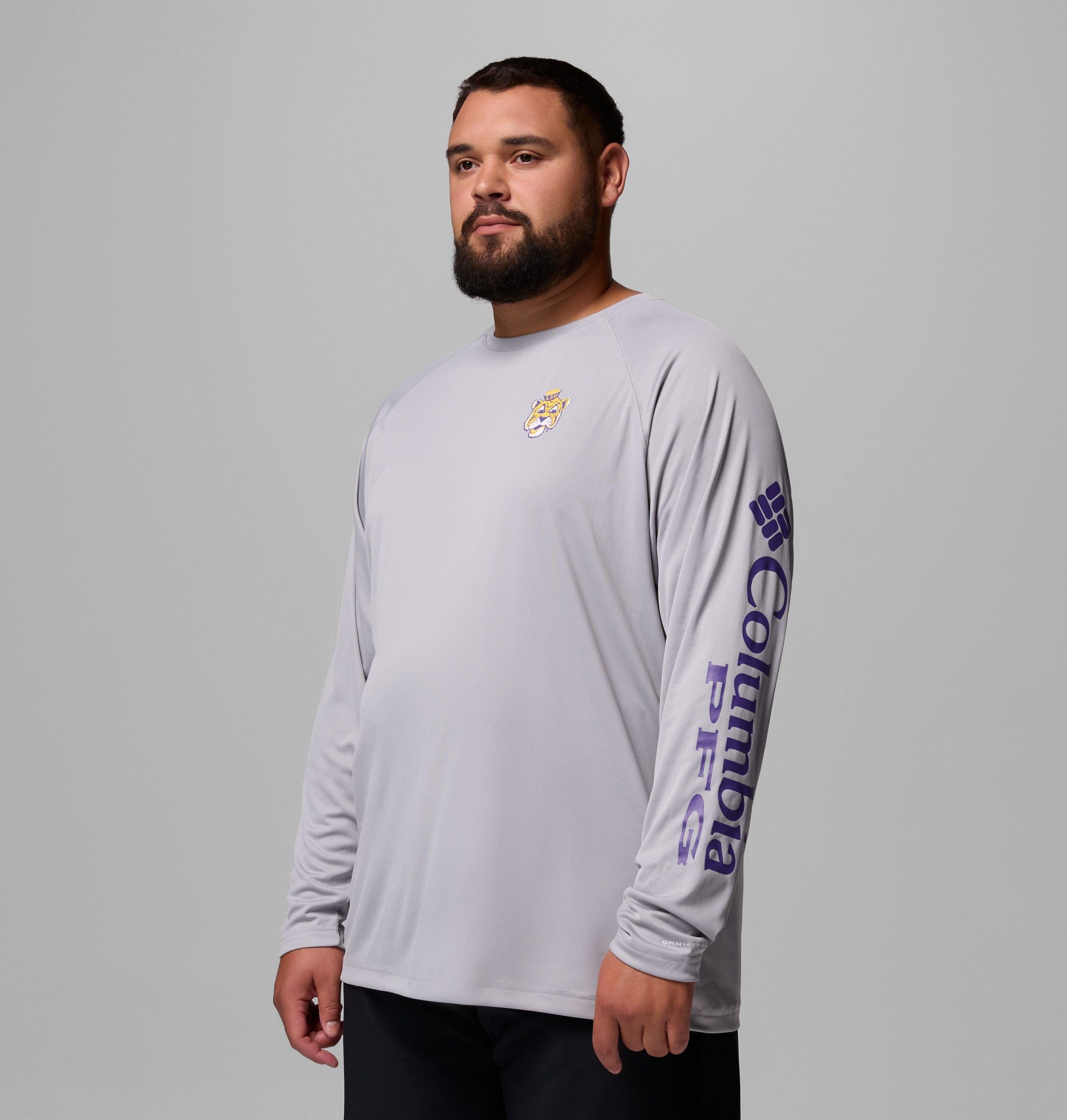 heren pfg terminal tackle shirt met lange mouwen - maat large - lsu