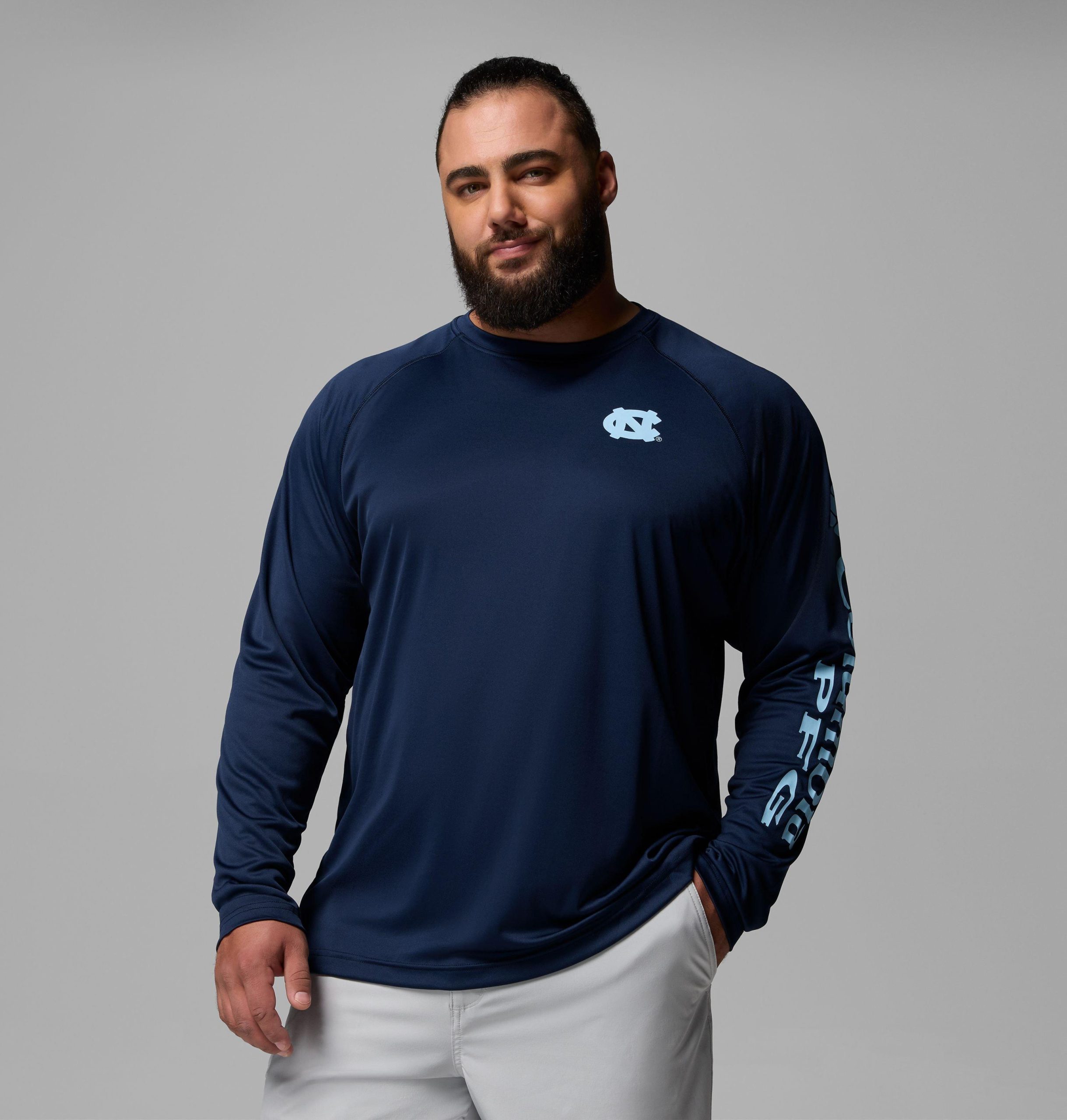 heren pfg terminal tackle shirt met lange mouwen - grote maat - north carolina