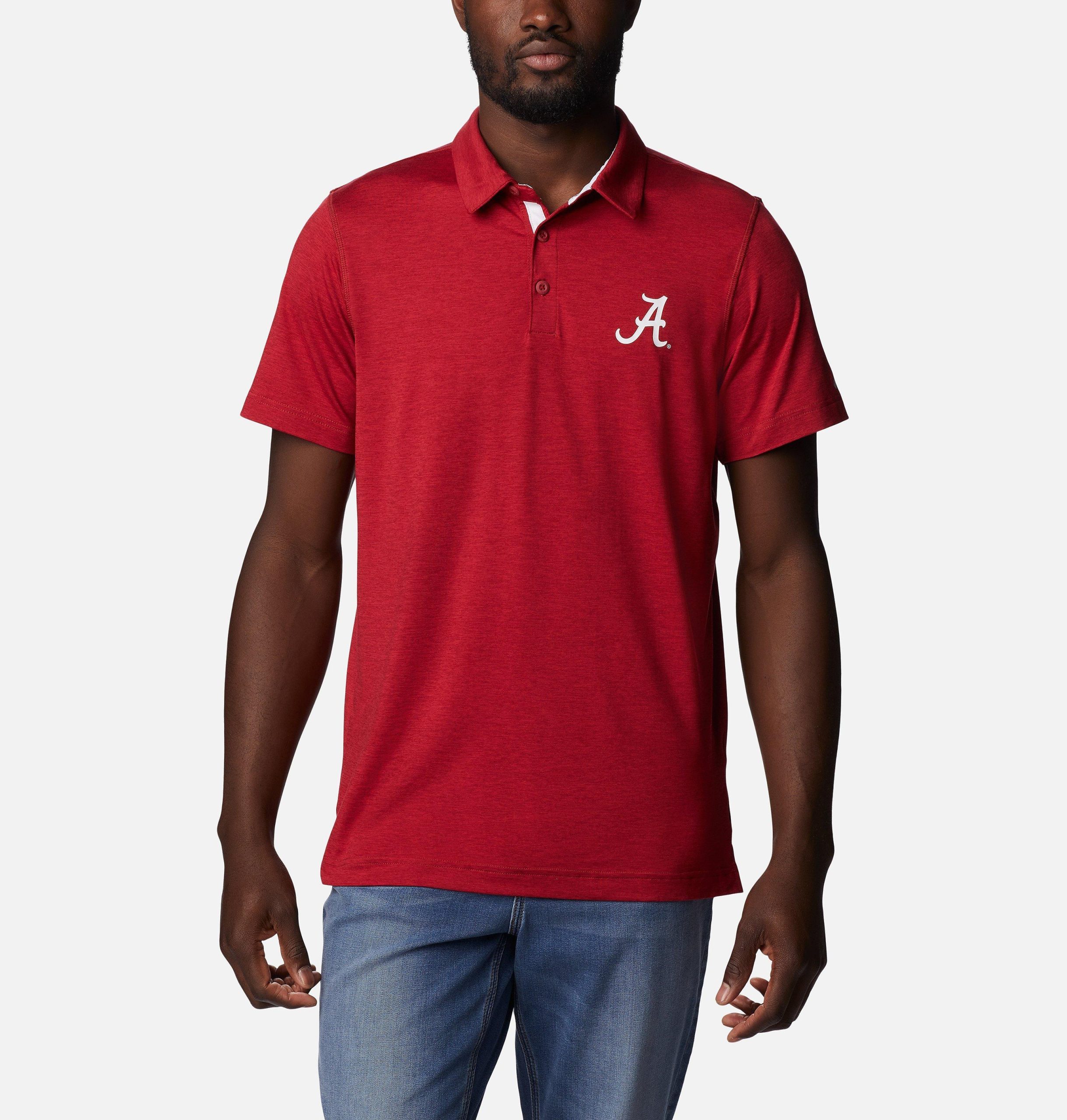 heren collegiate tech trail polo - alabama