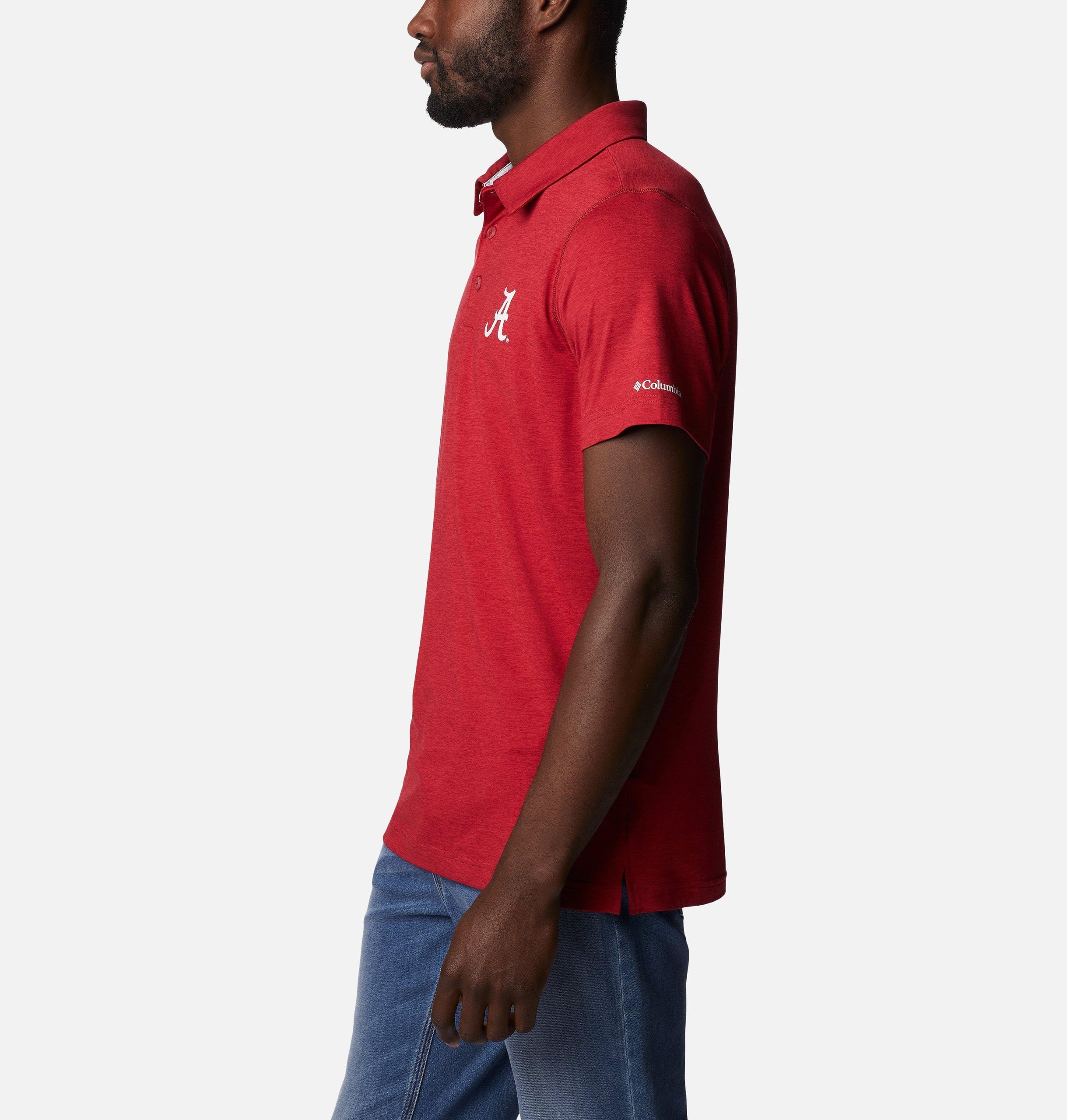 heren collegiate tech trail polo - alabama