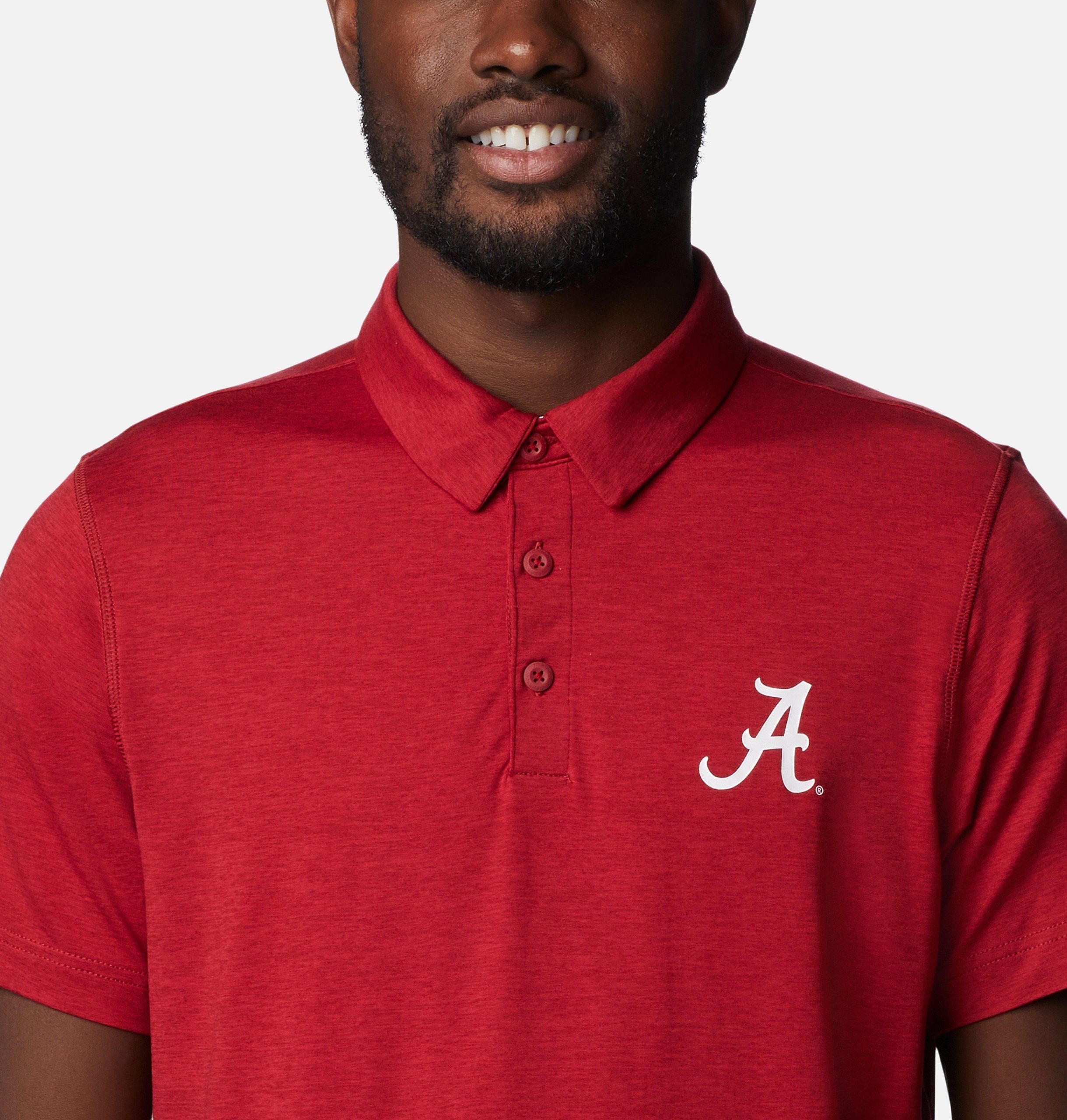 heren collegiate tech trail polo - alabama