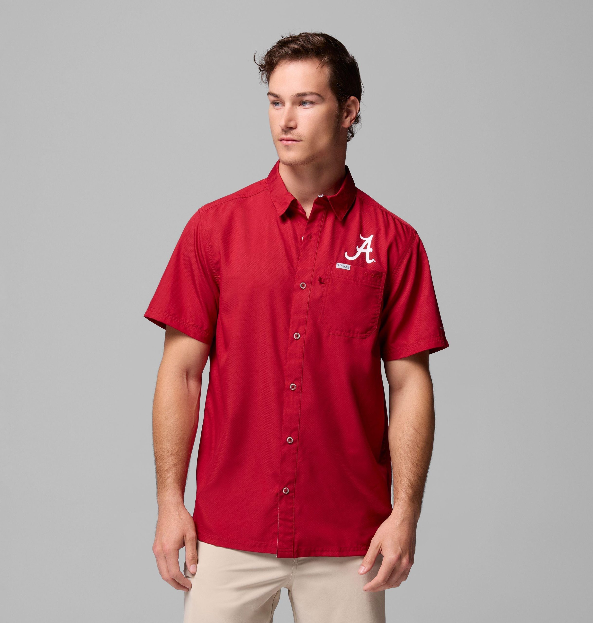 heren pfg slack tide camp shirt - alabama