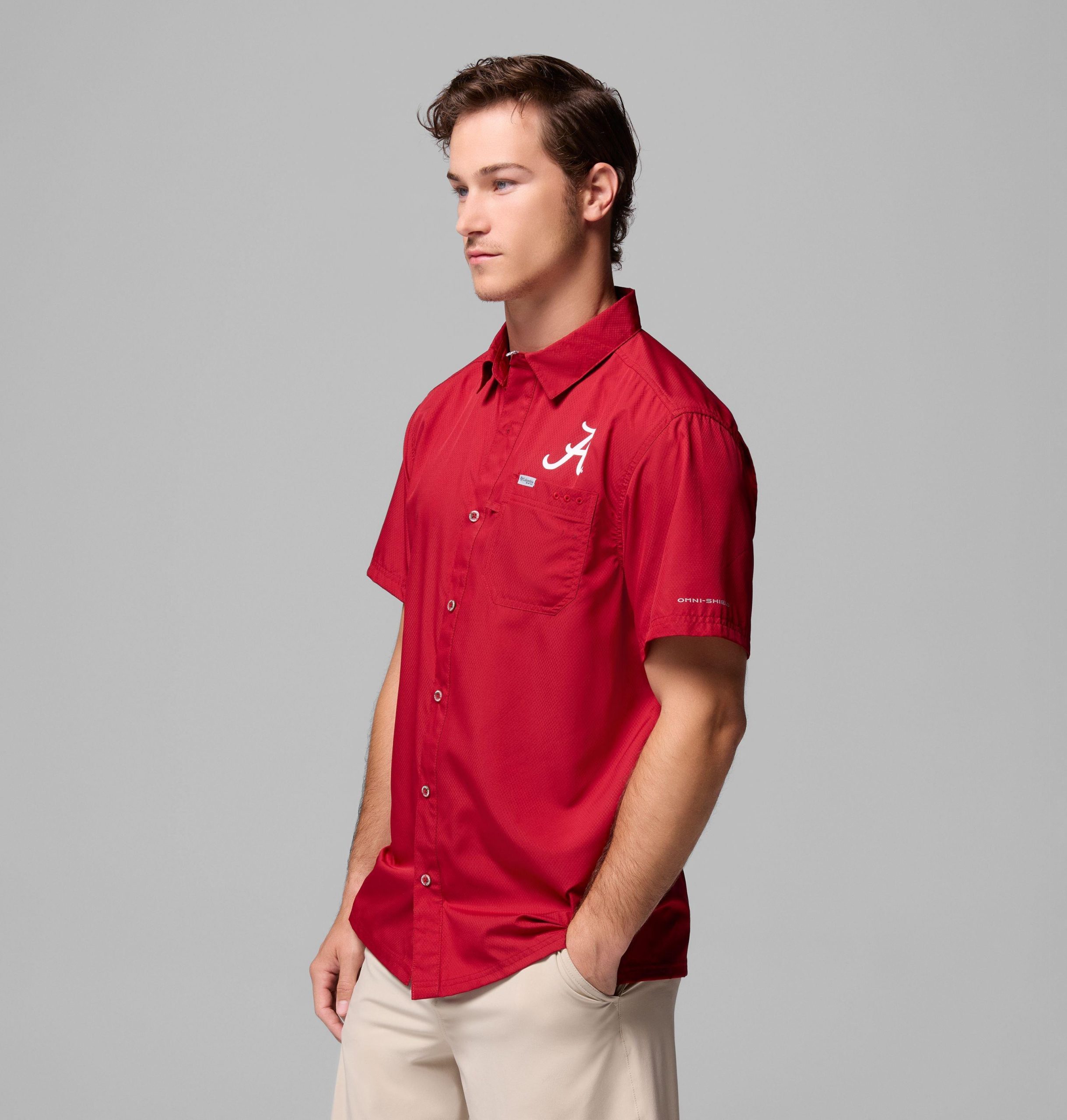 heren pfg slack tide camp shirt - alabama