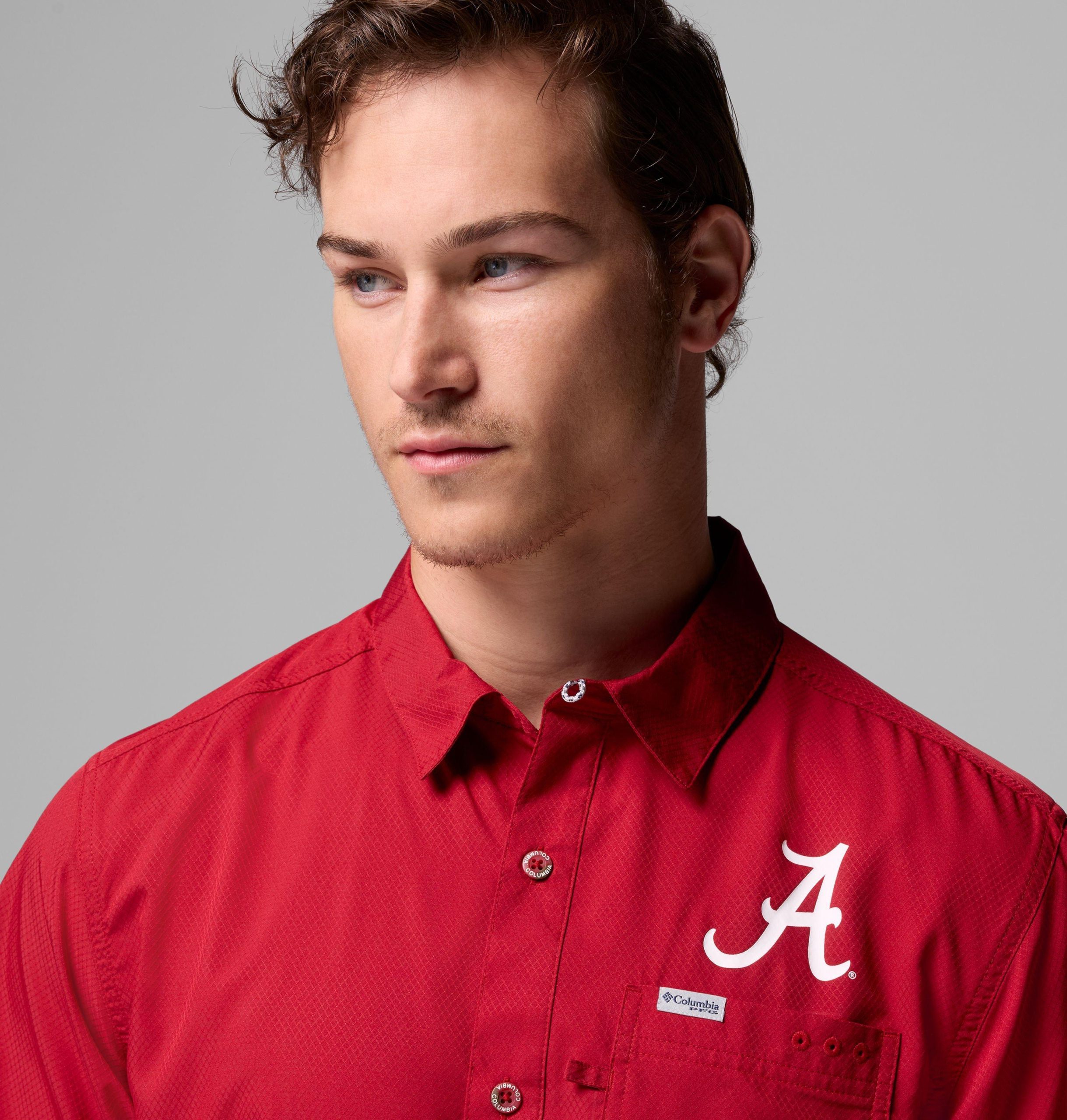 heren pfg slack tide camp shirt - alabama