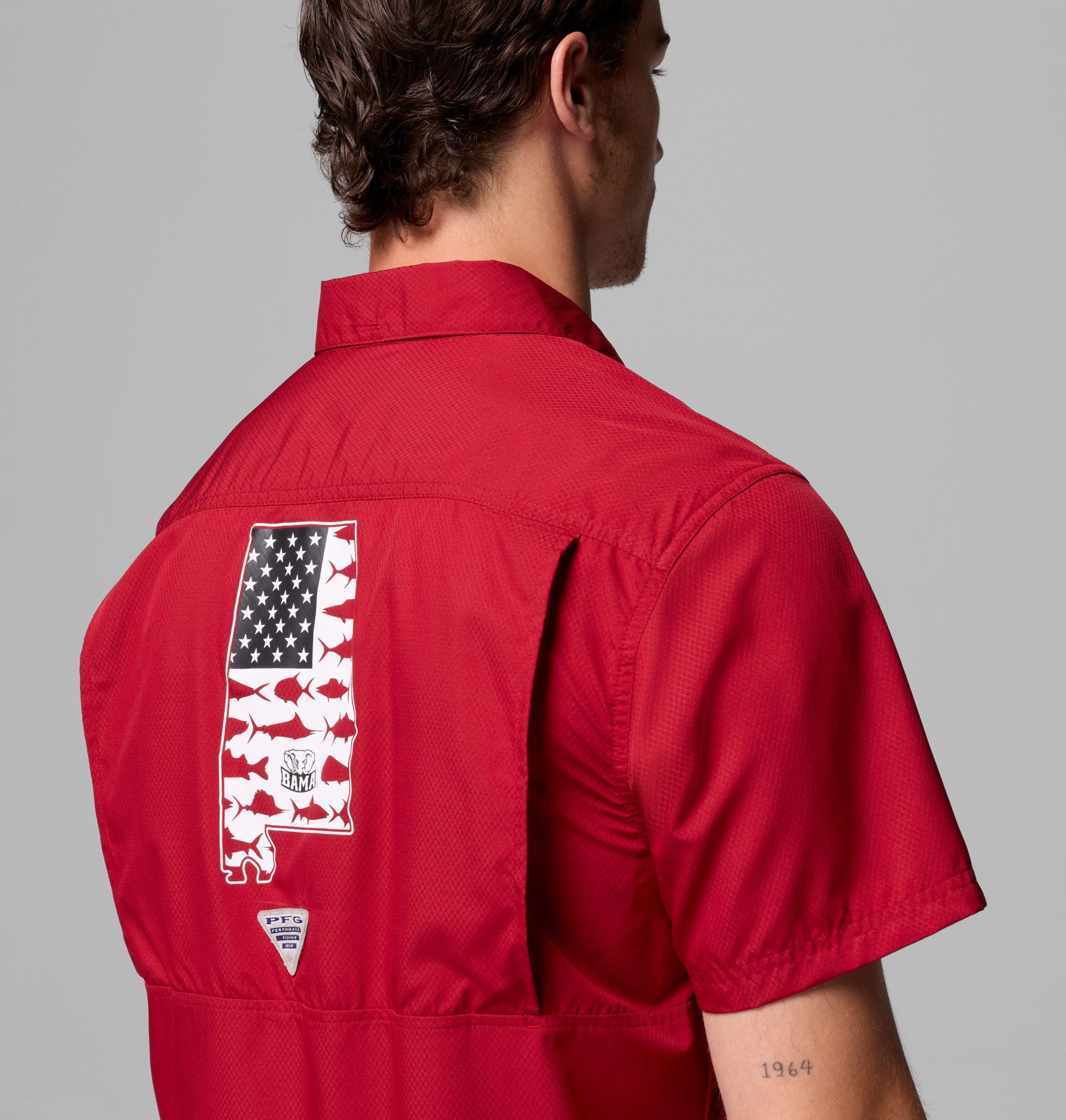 heren pfg slack tide camp shirt - alabama