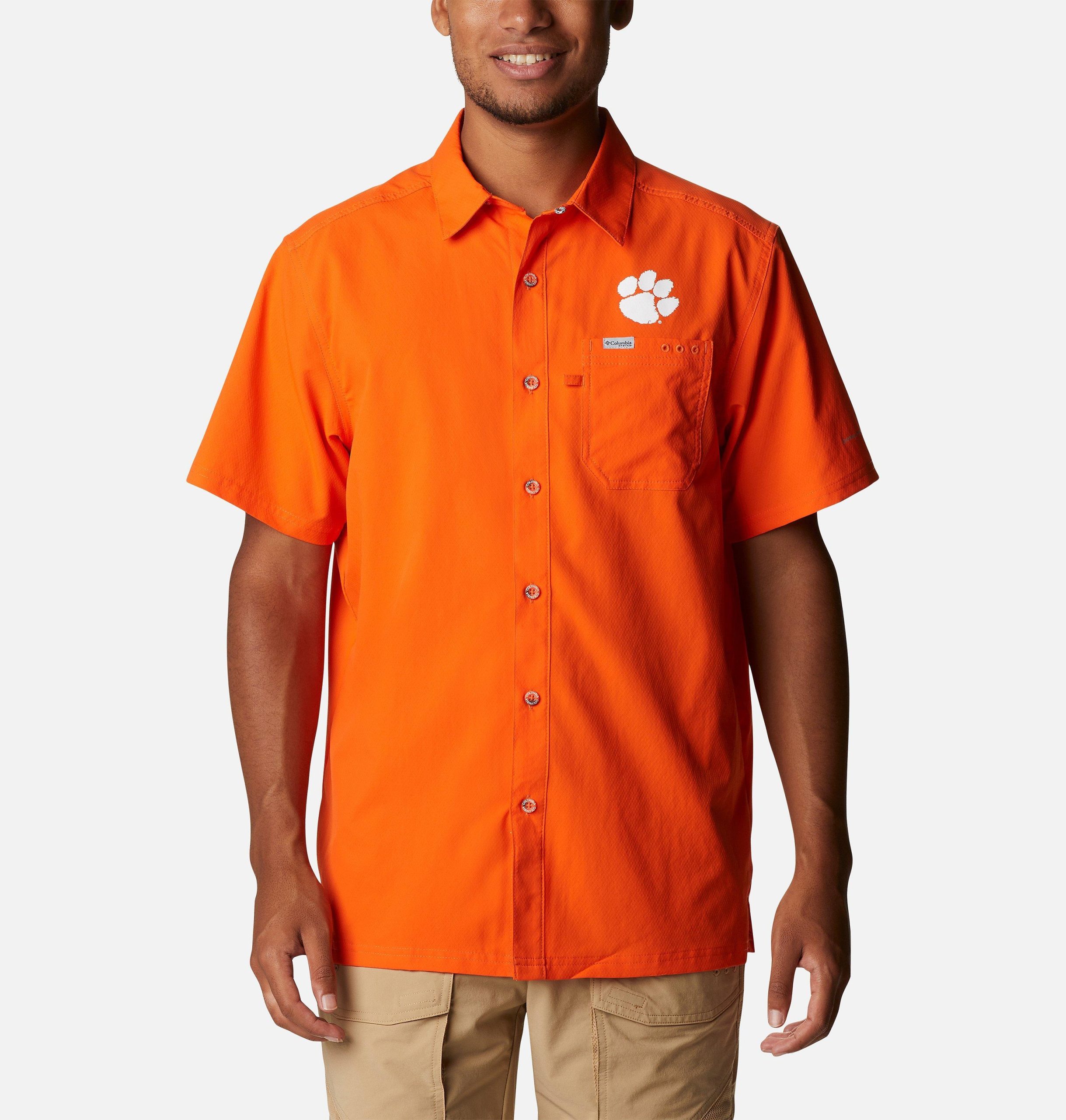 heren pfg slack tide camp shirt - clemson