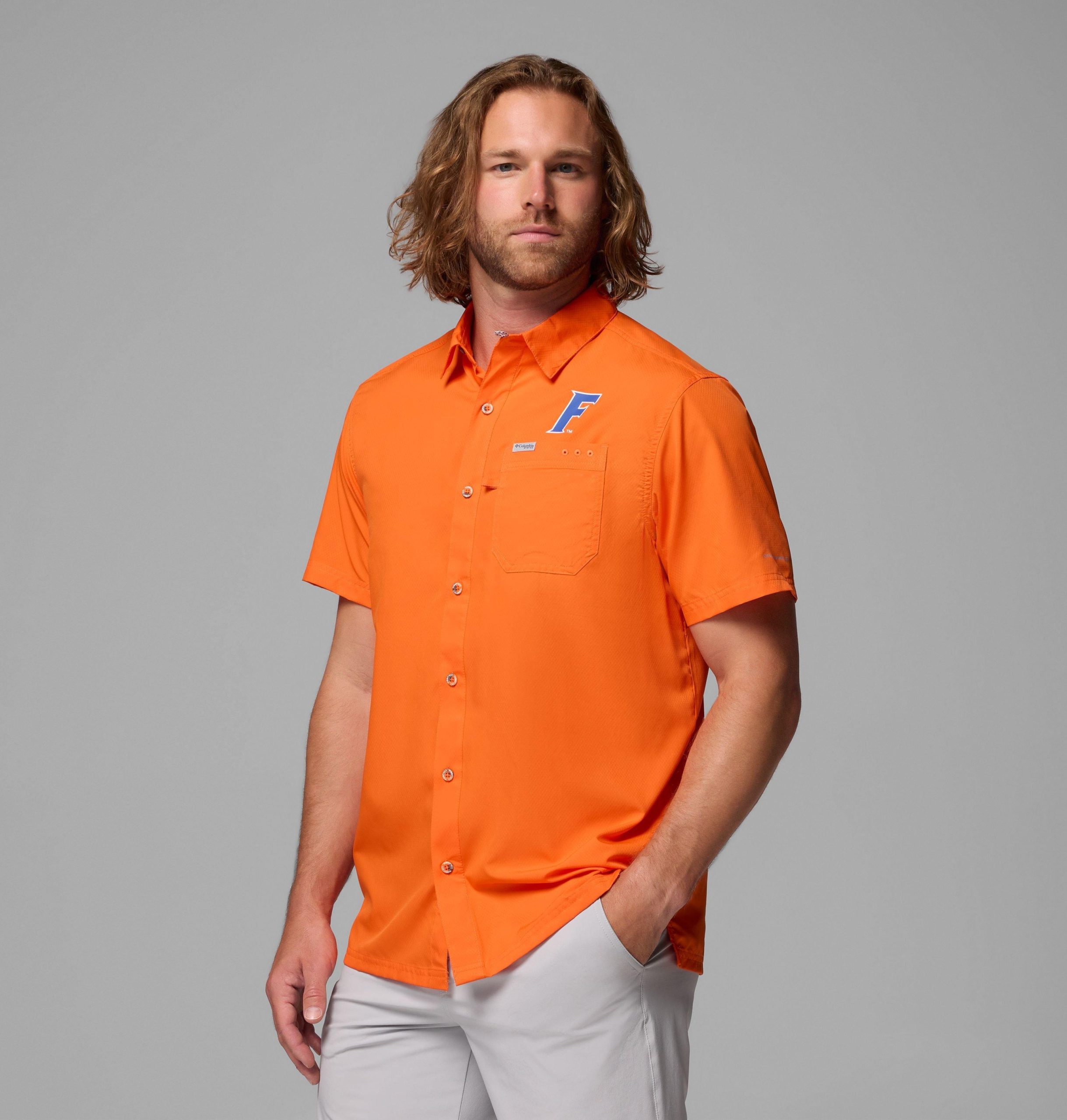 heren pfg slack tide camp shirt - florida