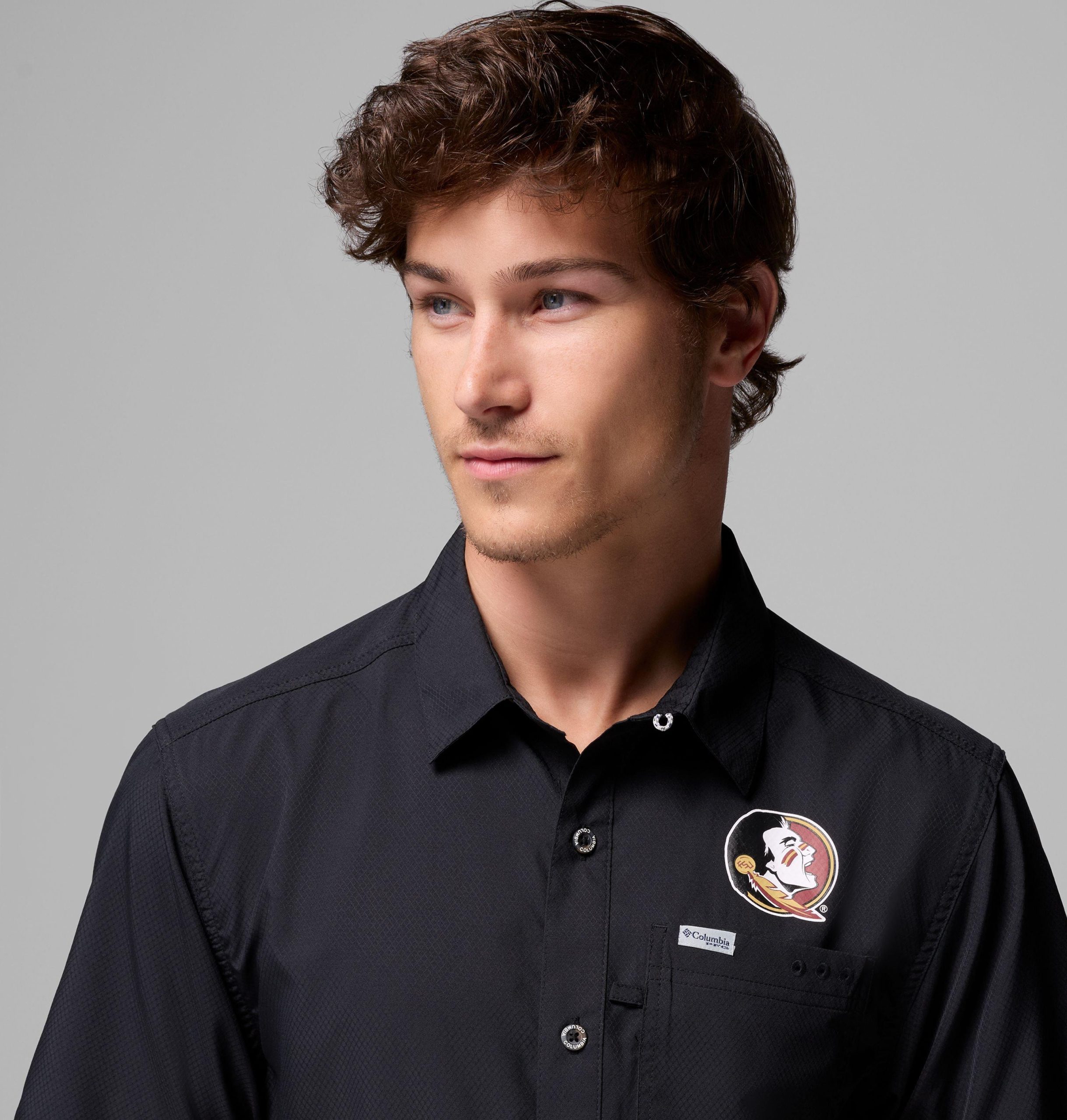 heren pfg slack tide camp shirt - florida state