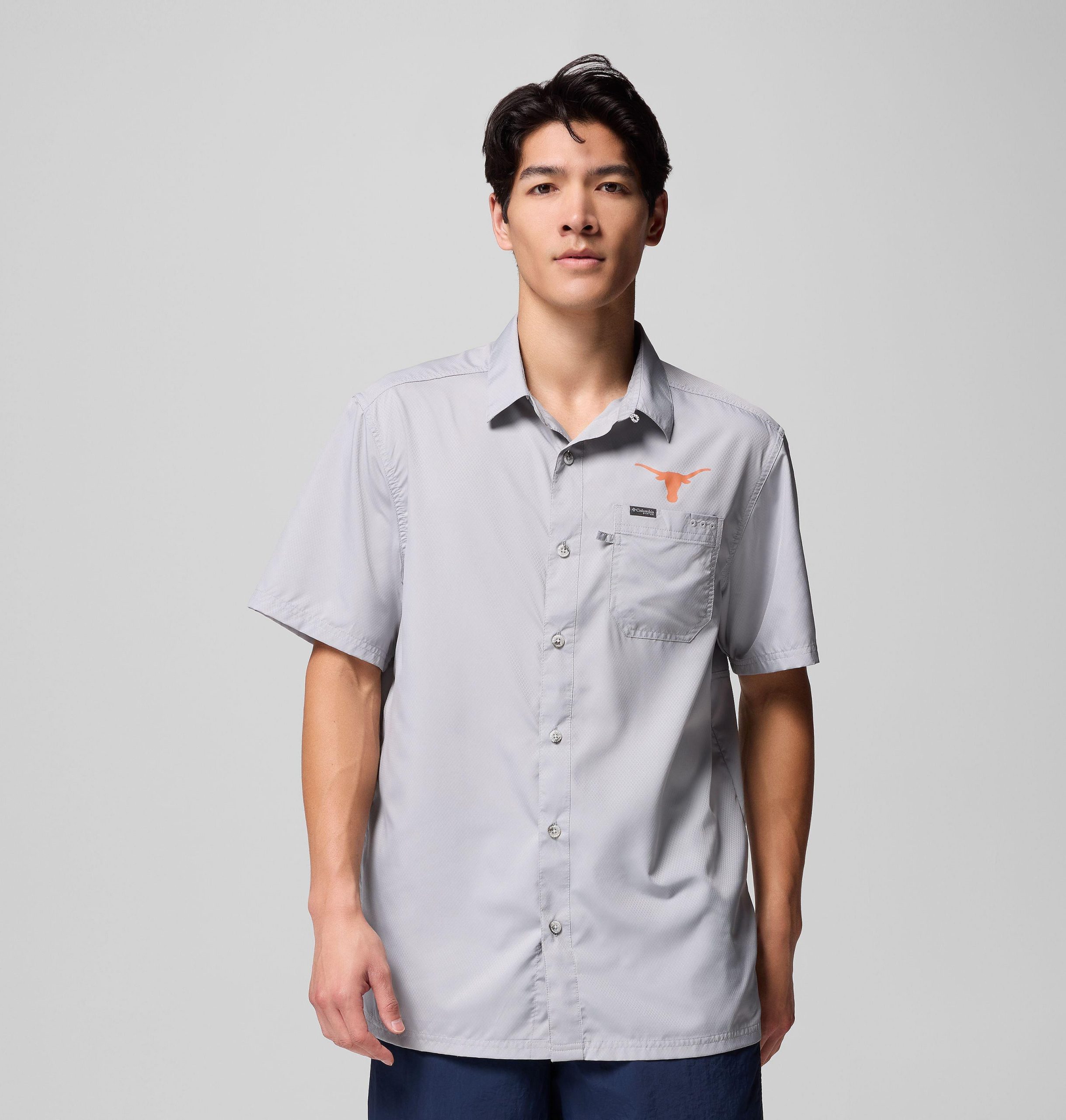 heren pfg slack tide camp shirt - texas