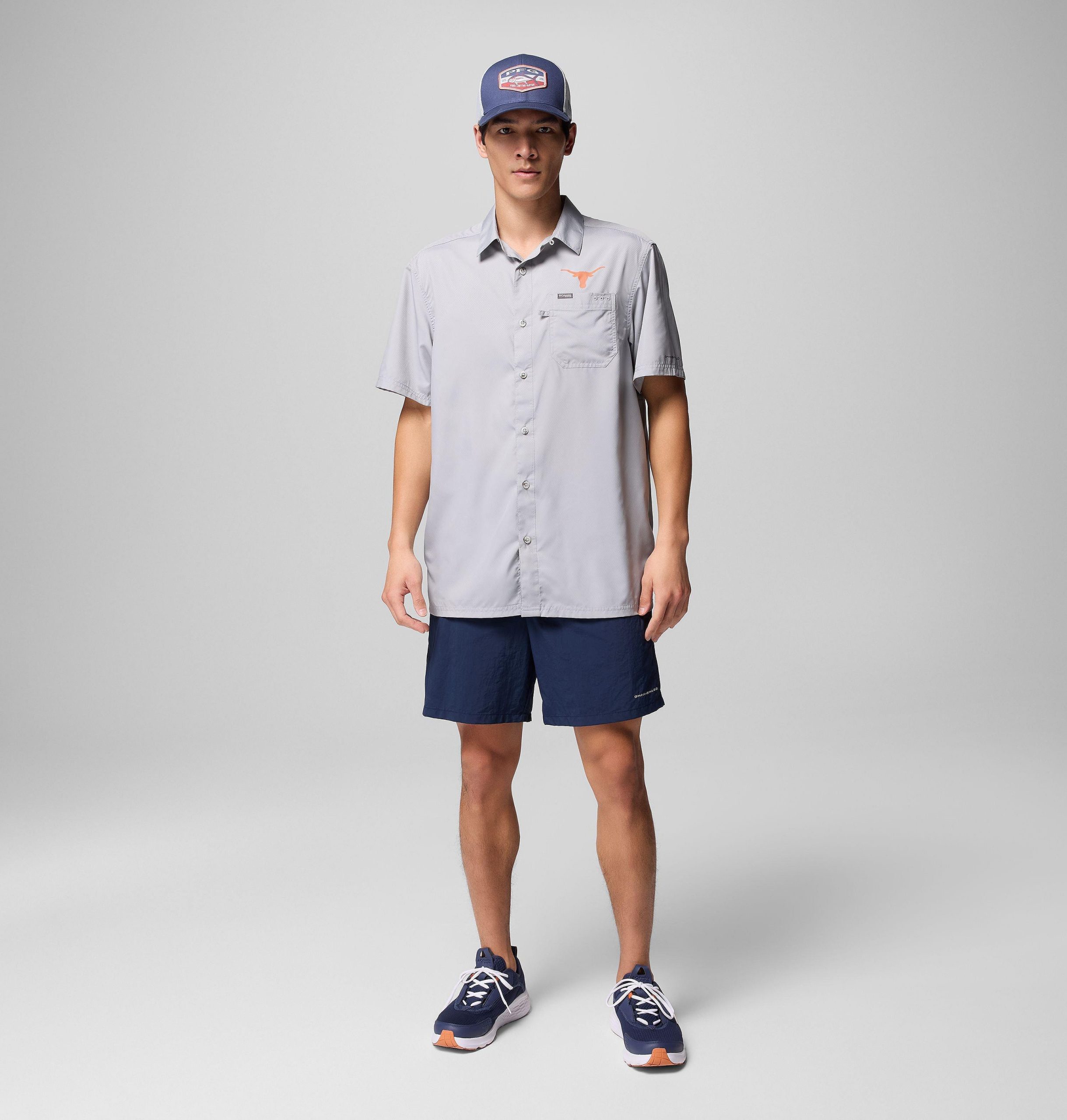 heren pfg slack tide camp shirt - texas