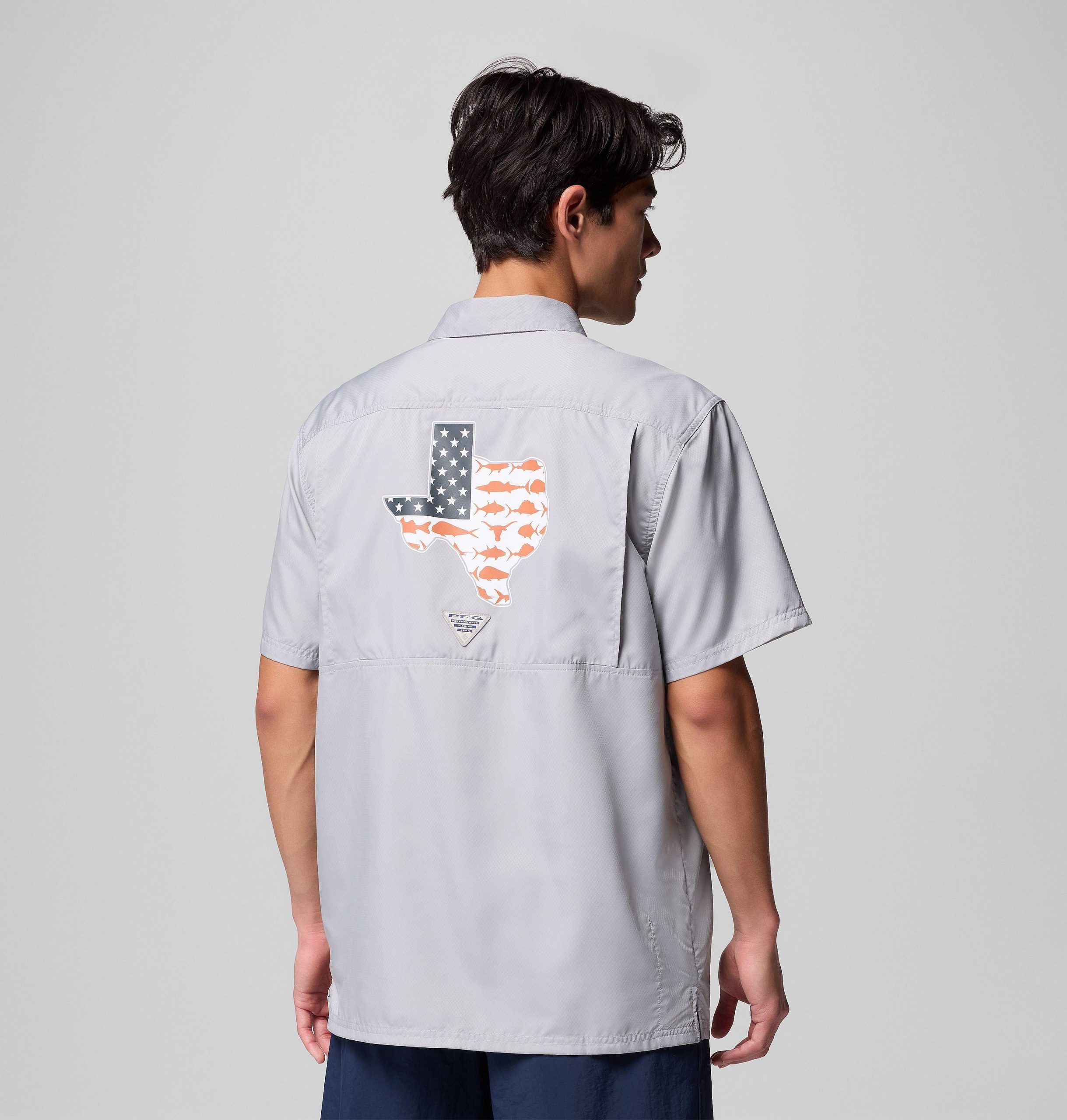 heren pfg slack tide camp shirt - texas