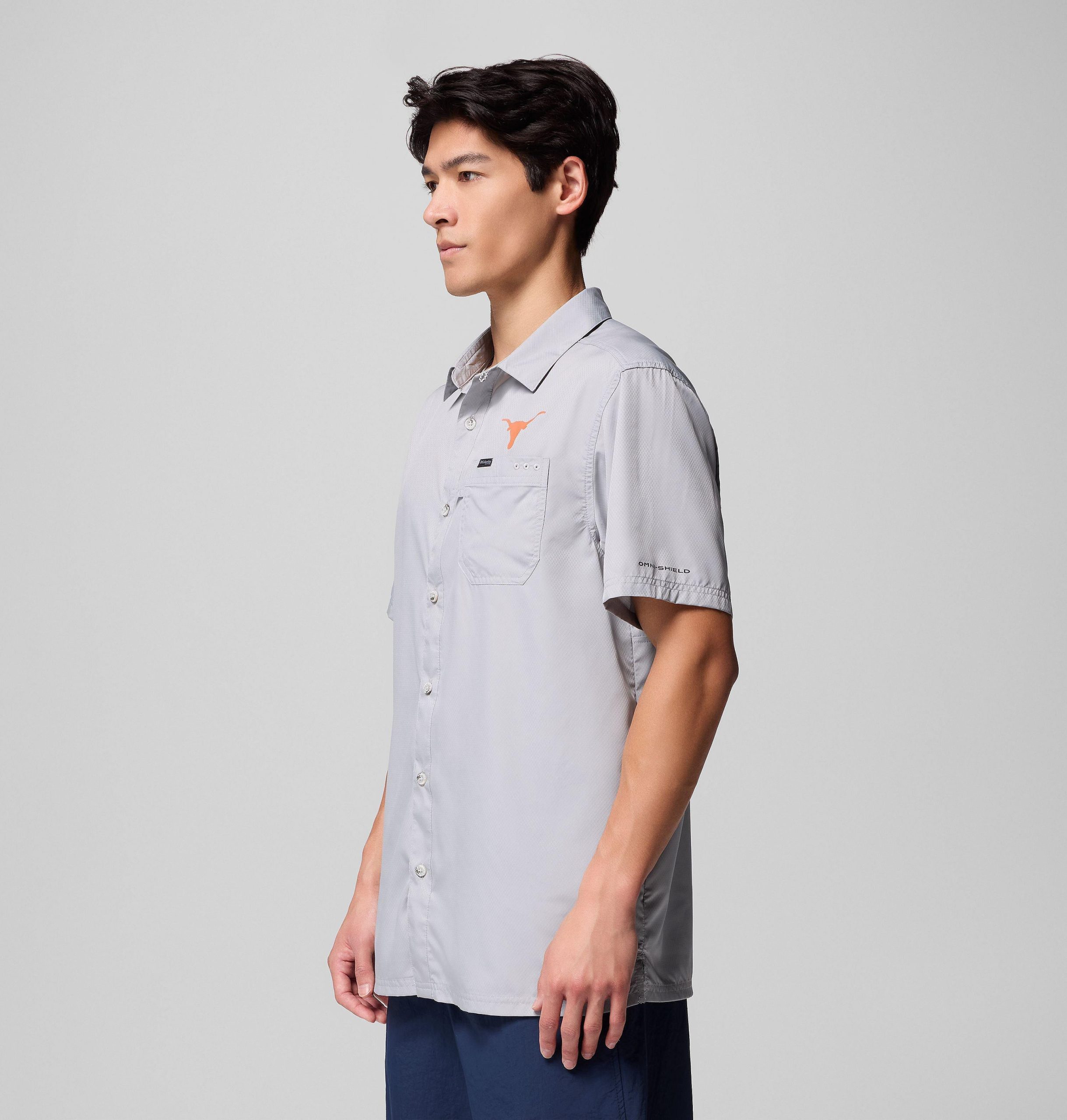 heren pfg slack tide camp shirt - texas
