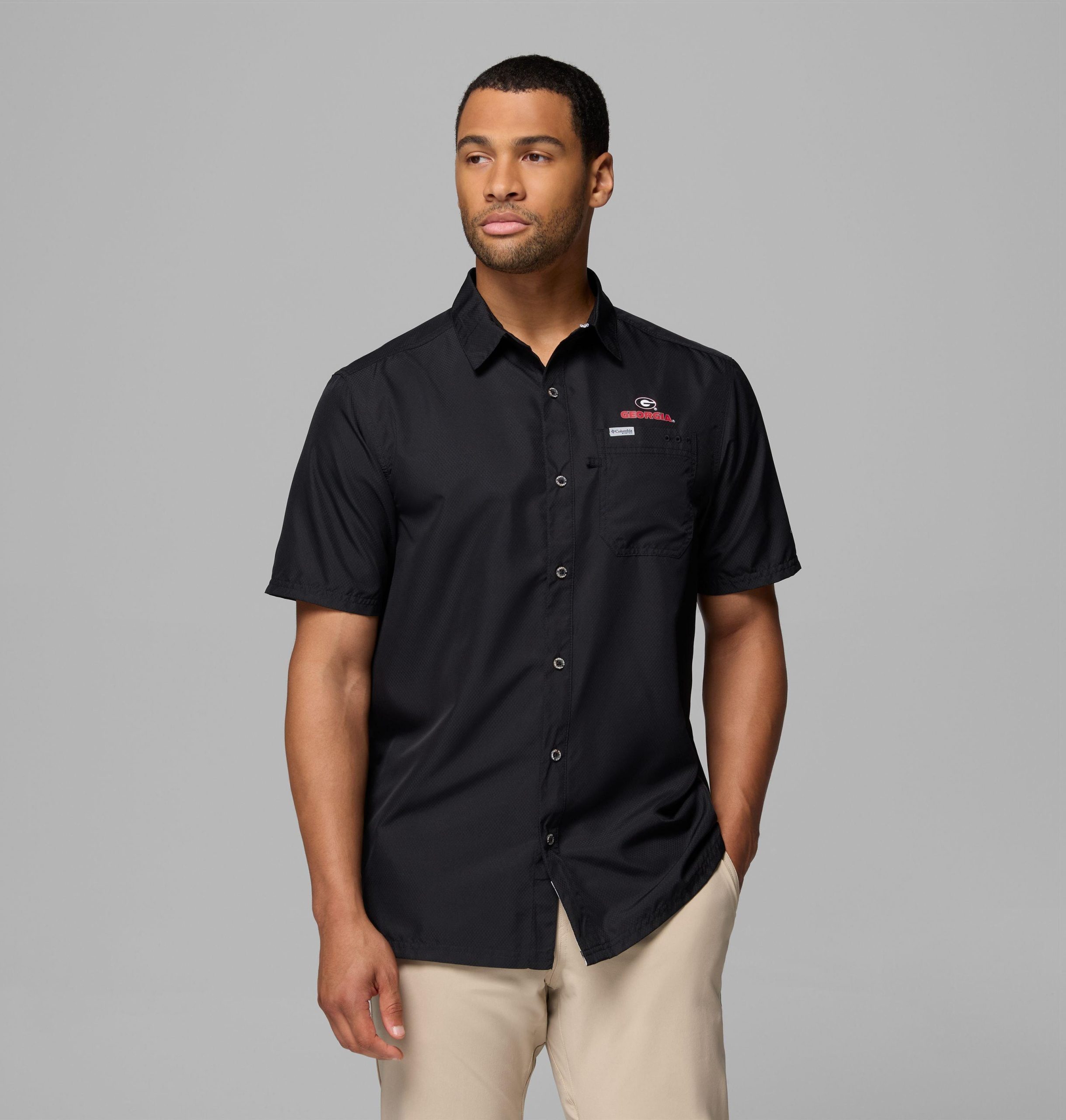 heren pfg slack tide camp shirt - georgia