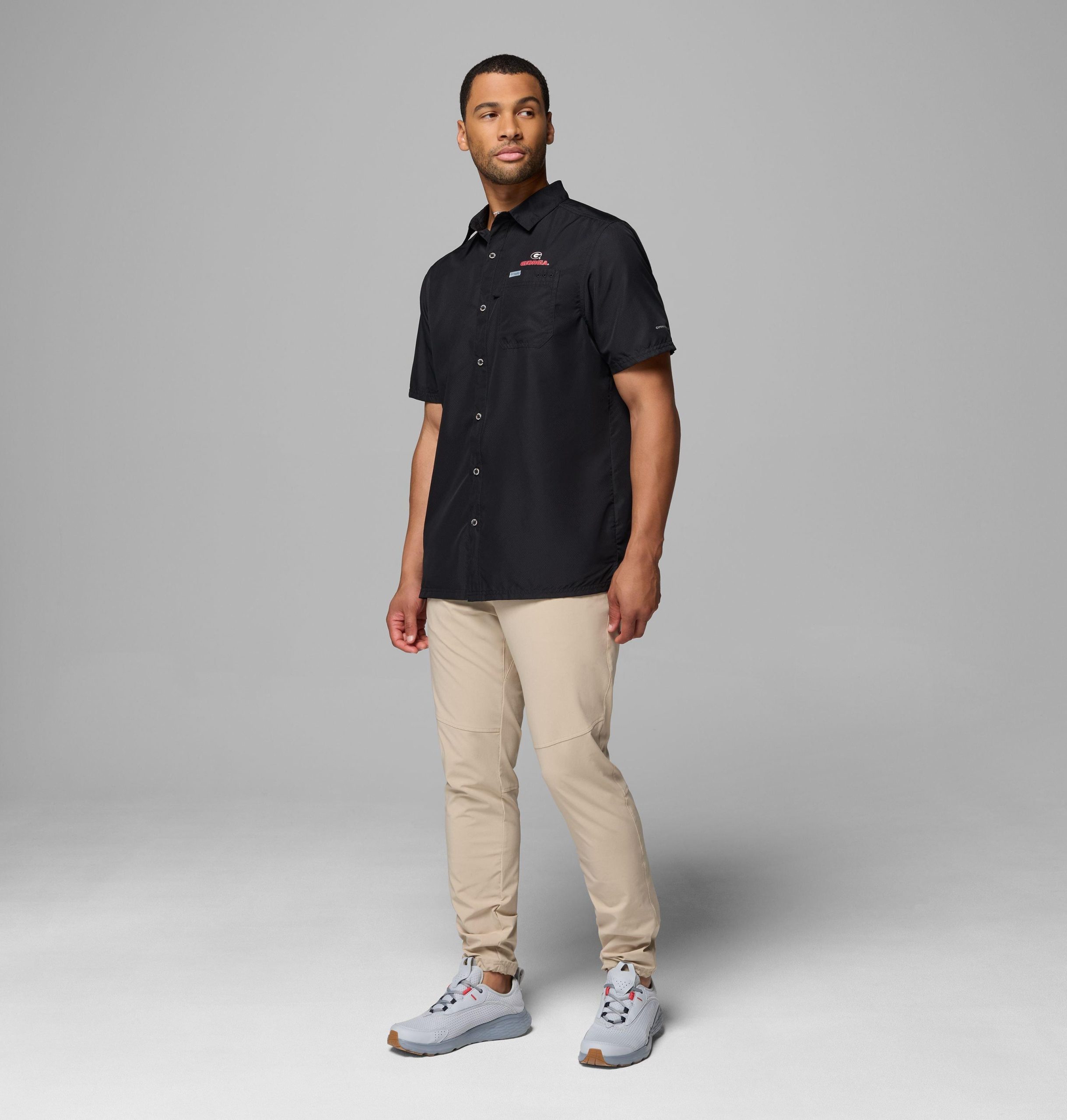 heren pfg slack tide camp shirt - georgia