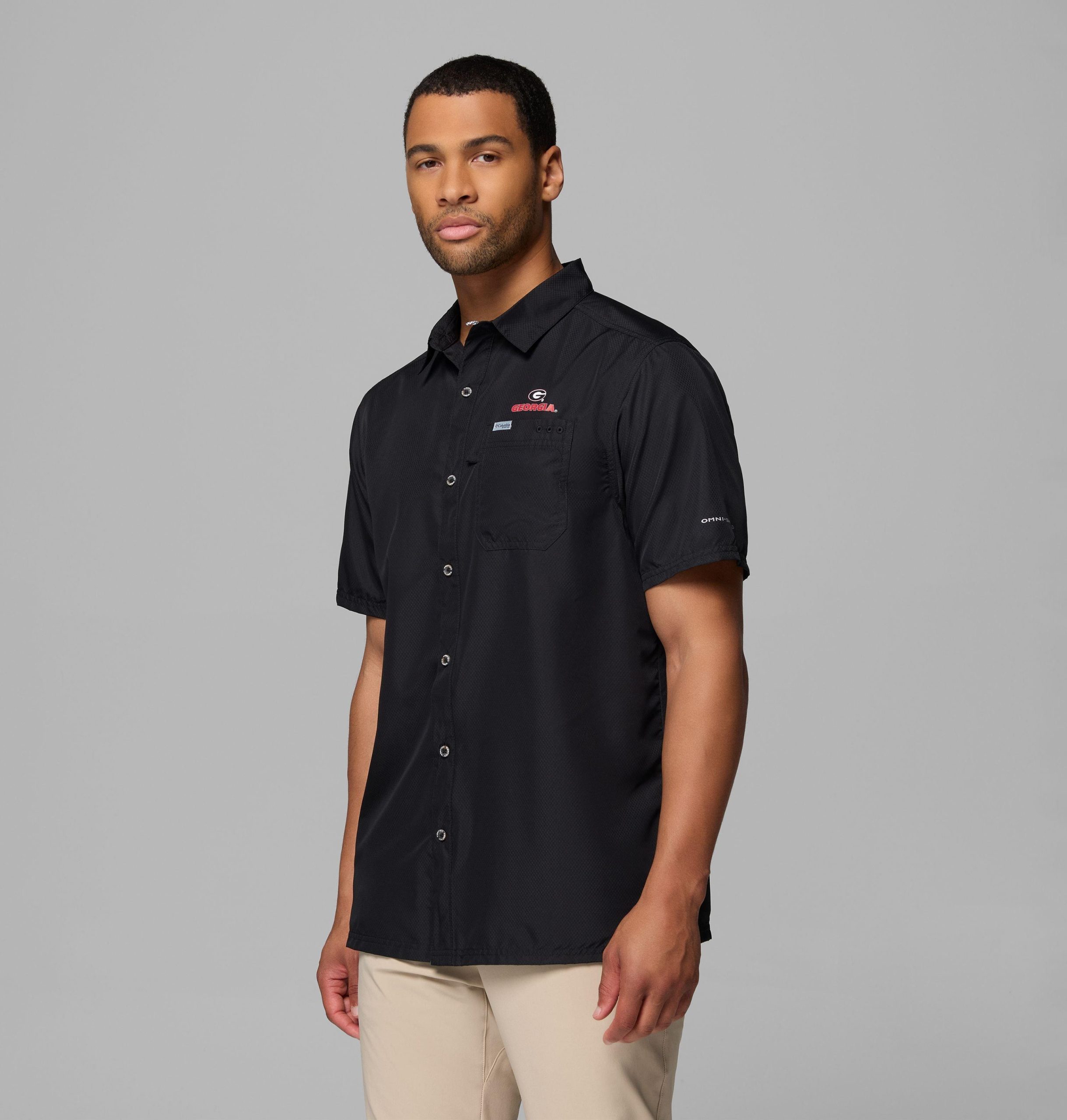 heren pfg slack tide camp shirt - georgia