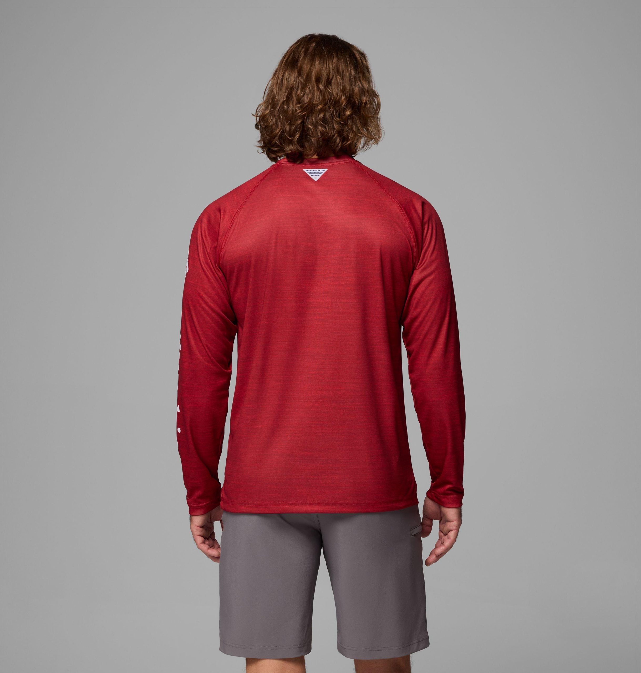 heren college pfg terminal tackle shirt met lange mouwen gemêleerd - alabama