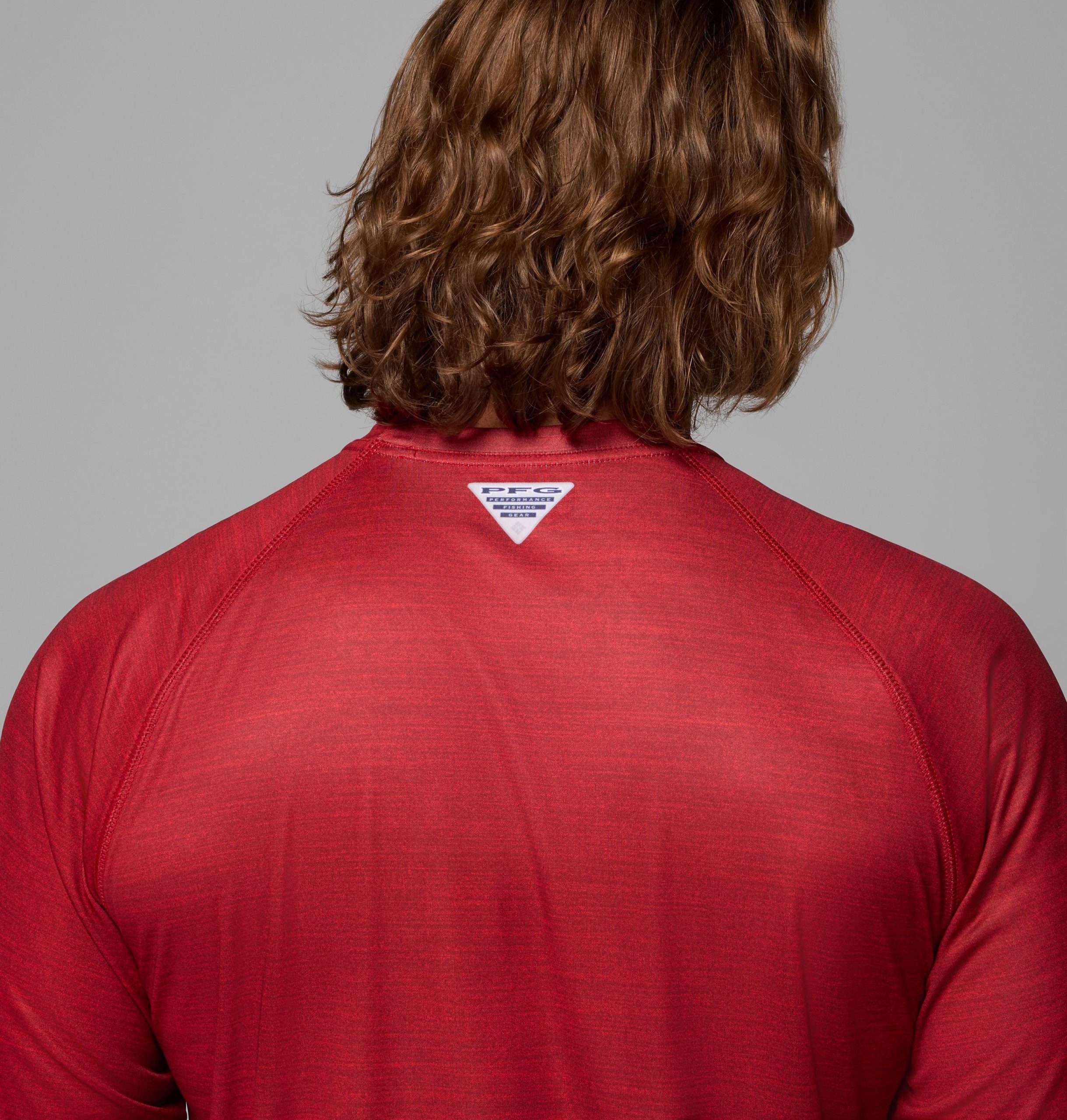 heren college pfg terminal tackle shirt met lange mouwen gemêleerd - alabama