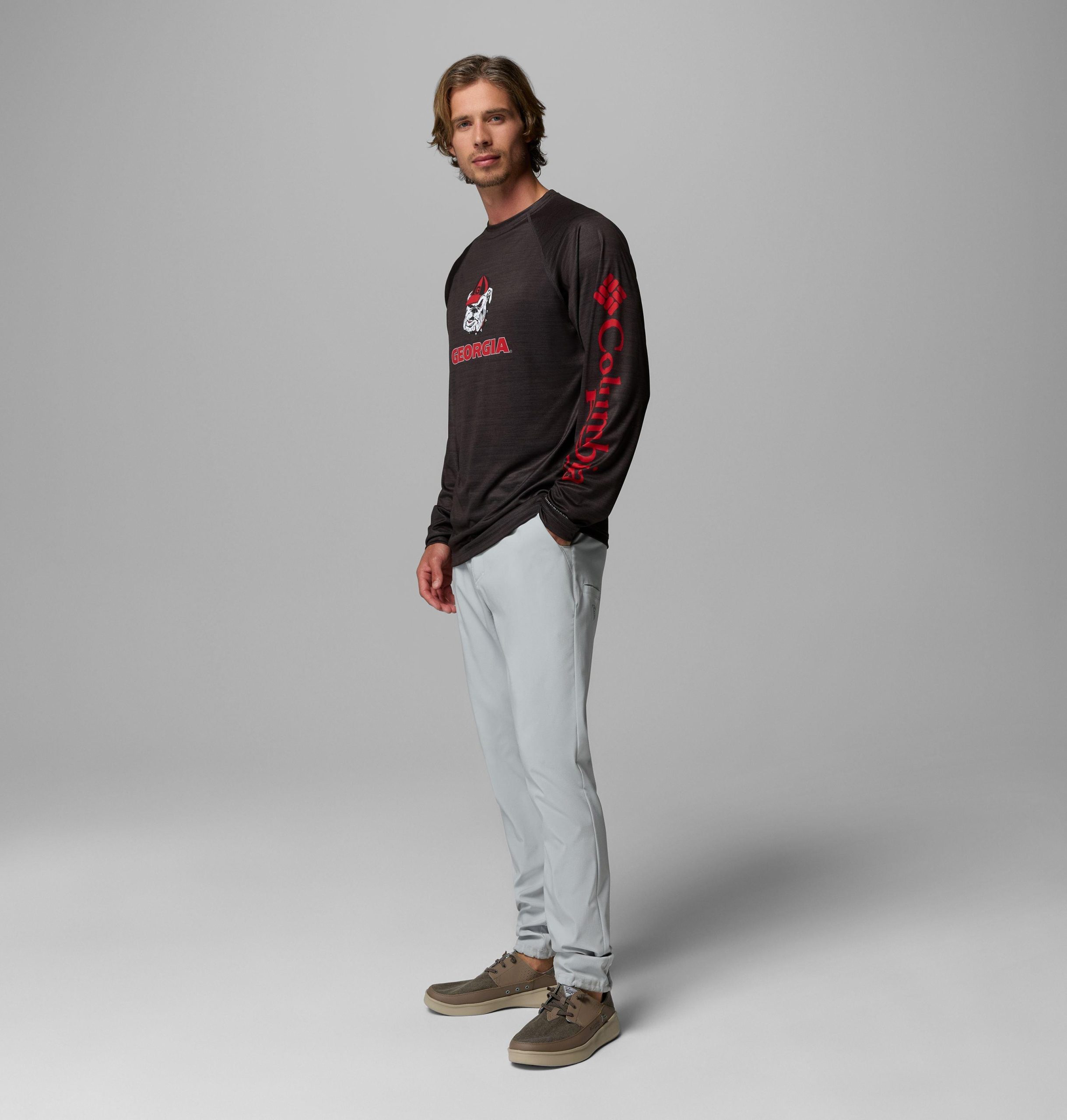 heren pfg terminal tackle shirt met lange mouwen gemêleerd - georgia