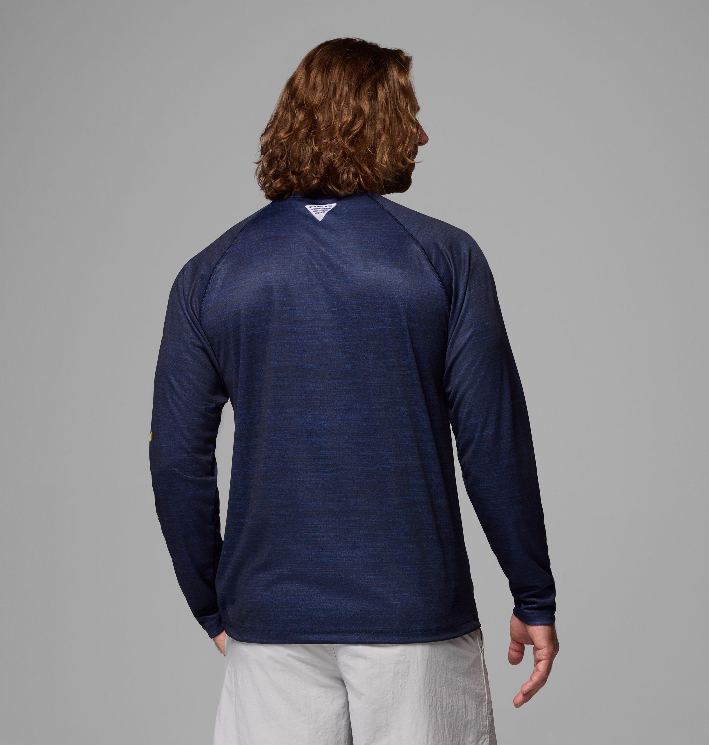 heren pfg terminal tackle shirt met lange mouwen gemêleerd - michigan