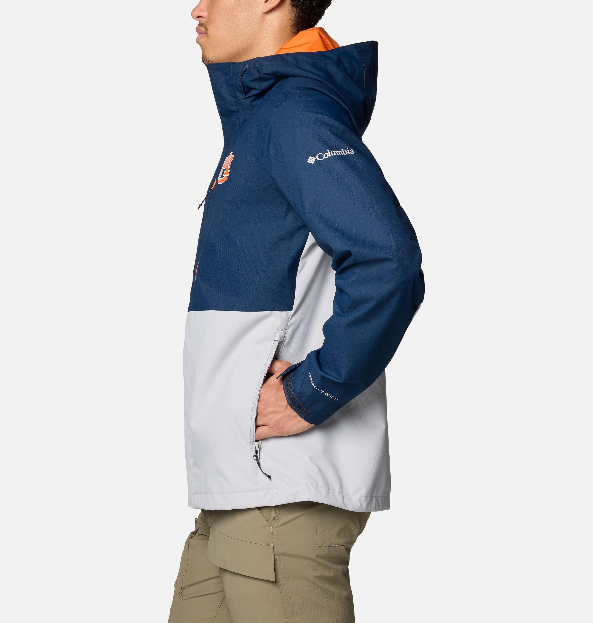 heren collegejack met veldbeschermende look - auburn