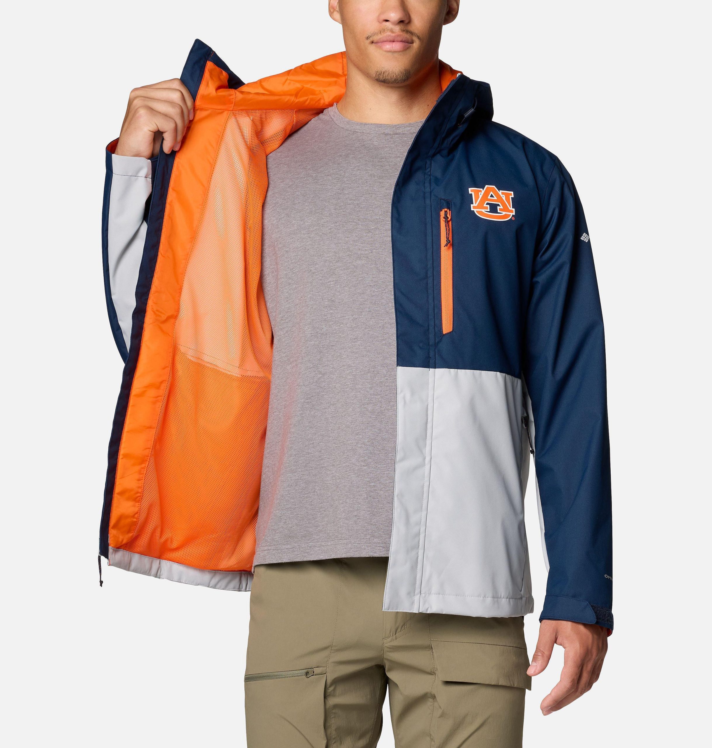 heren collegejack met veldbeschermende look - auburn