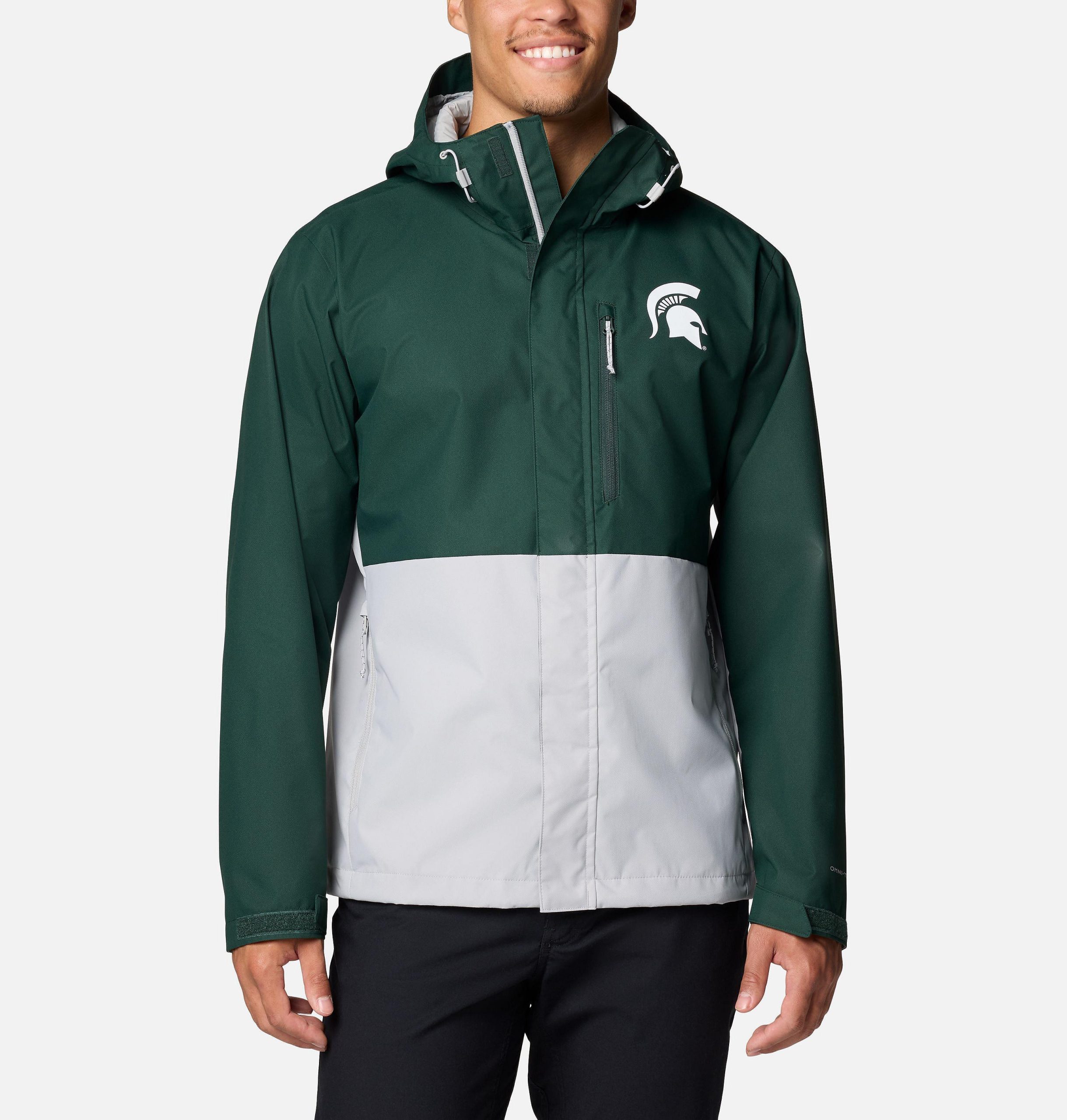 heren collegejack met veldbeschermende look - michigan state