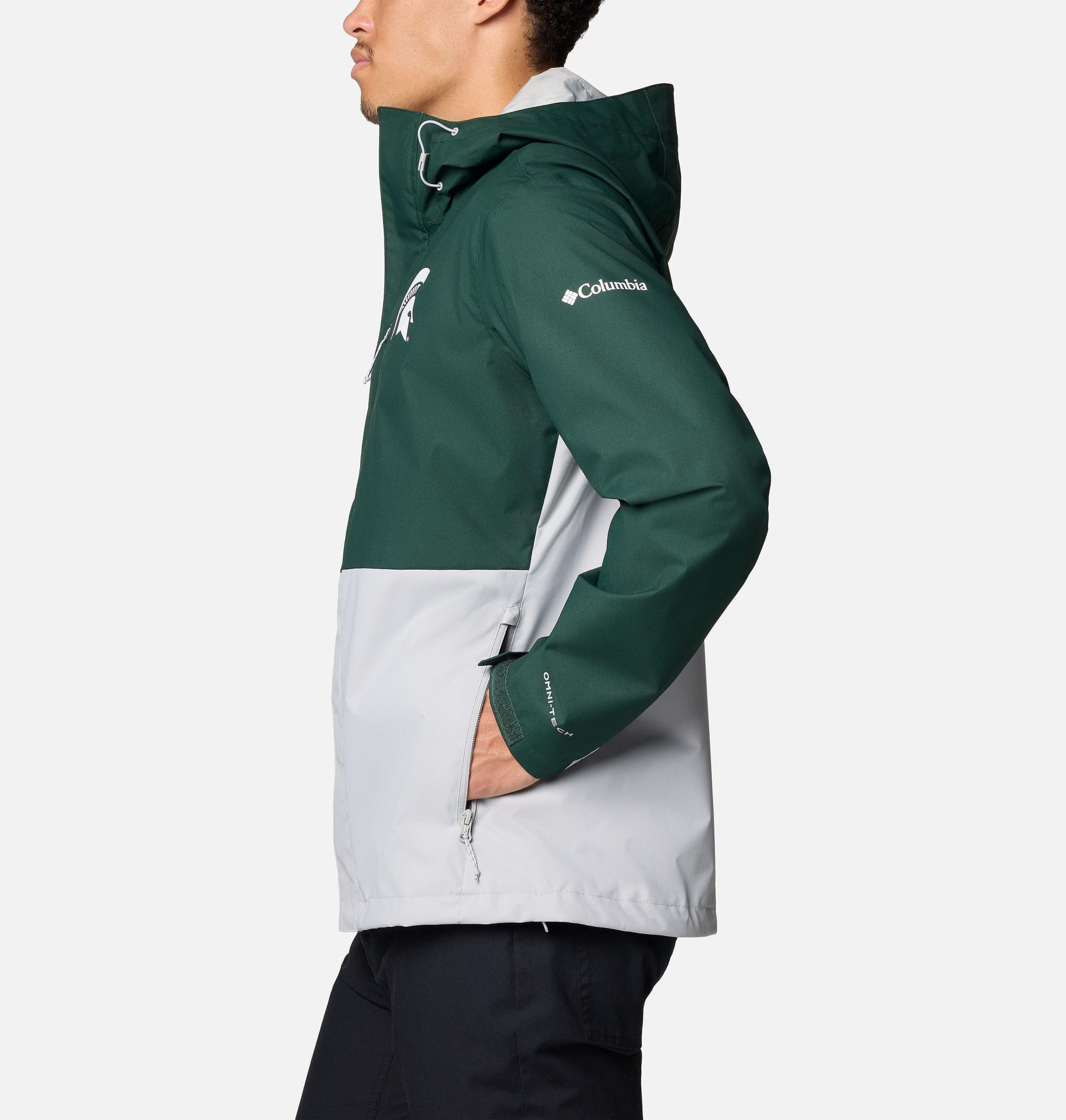 heren collegejack met veldbeschermende look - michigan state