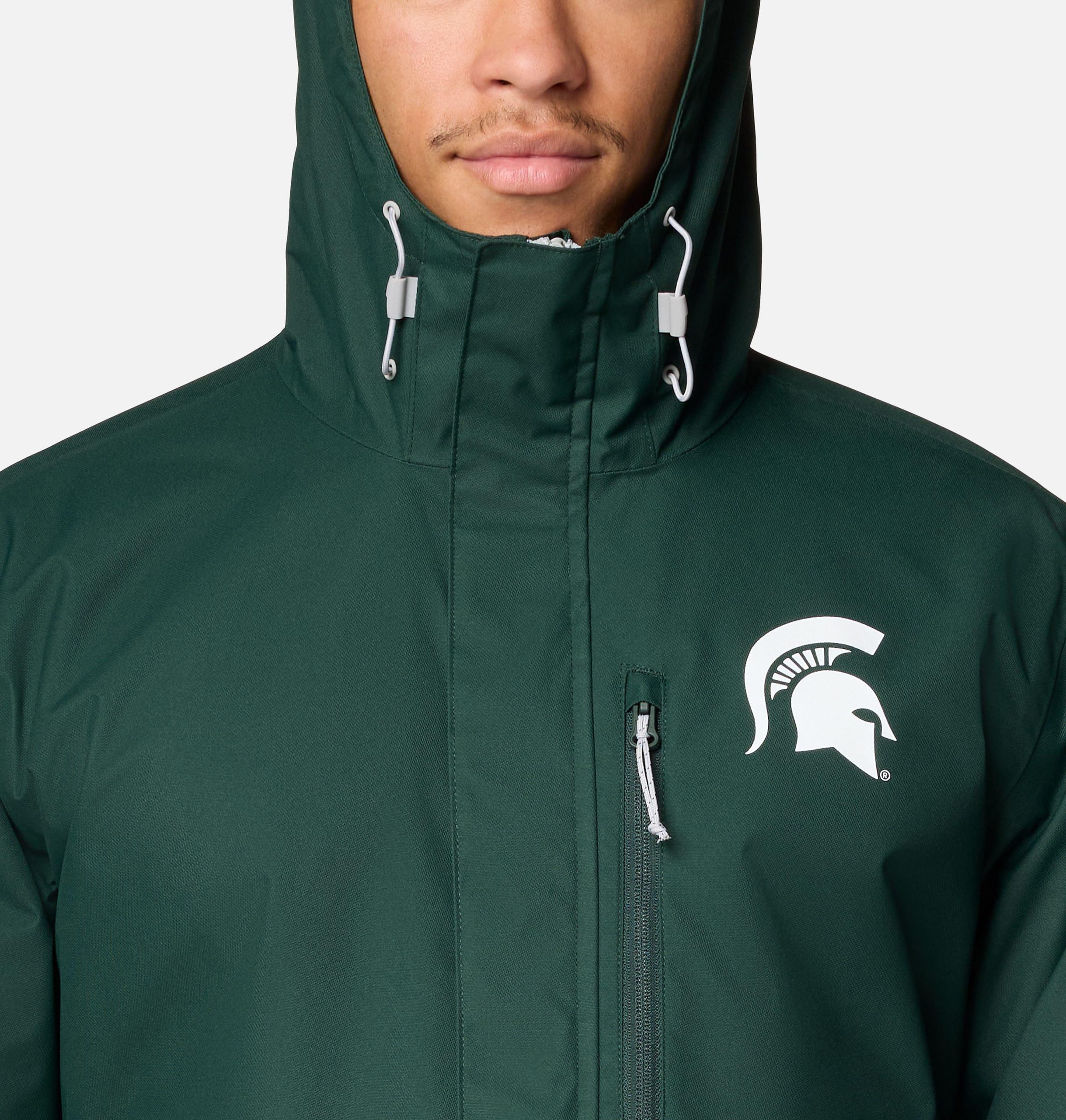 heren collegejack met veldbeschermende look - michigan state