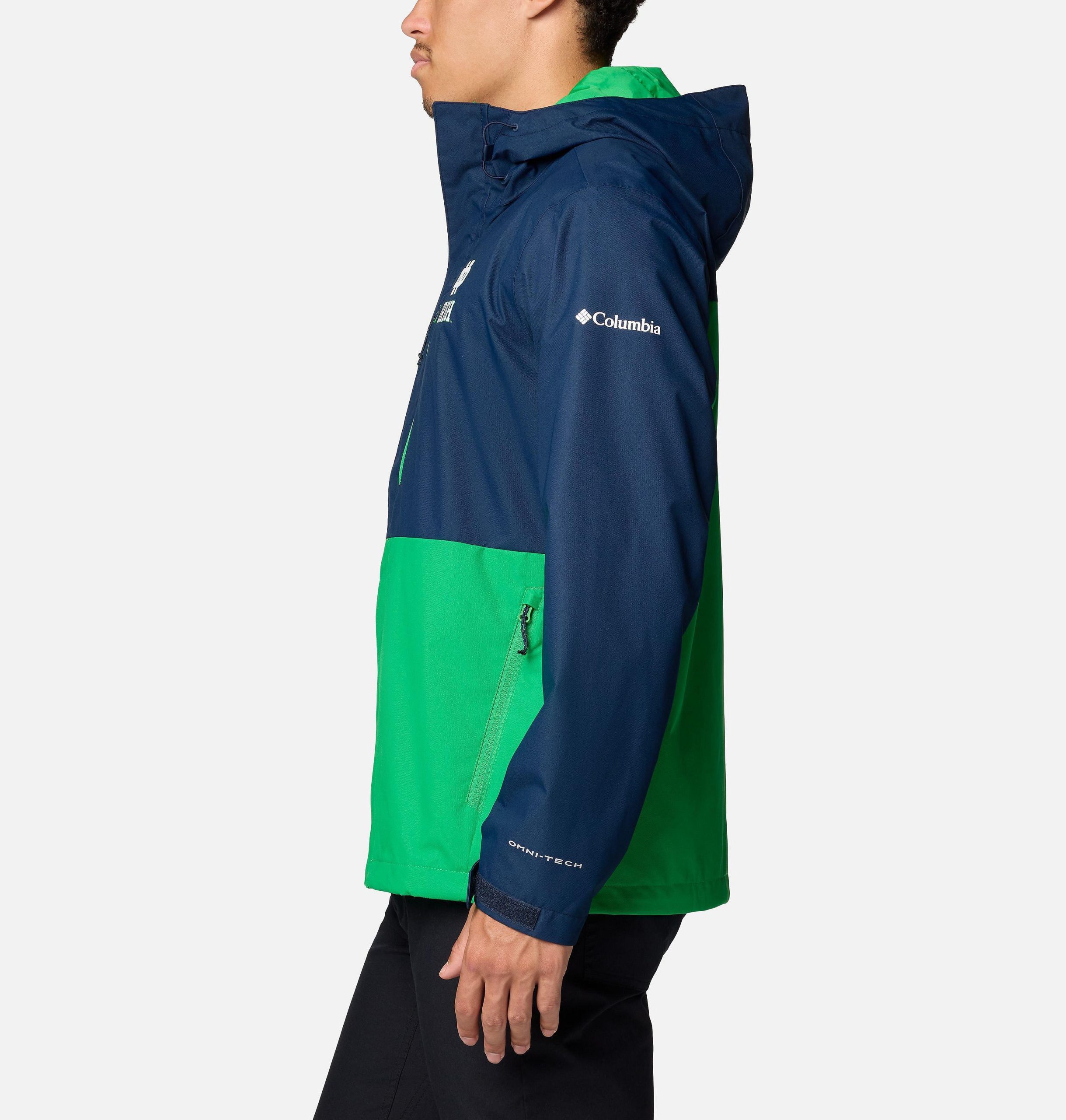 heren collegejack met veldbeschermende look - notre dame