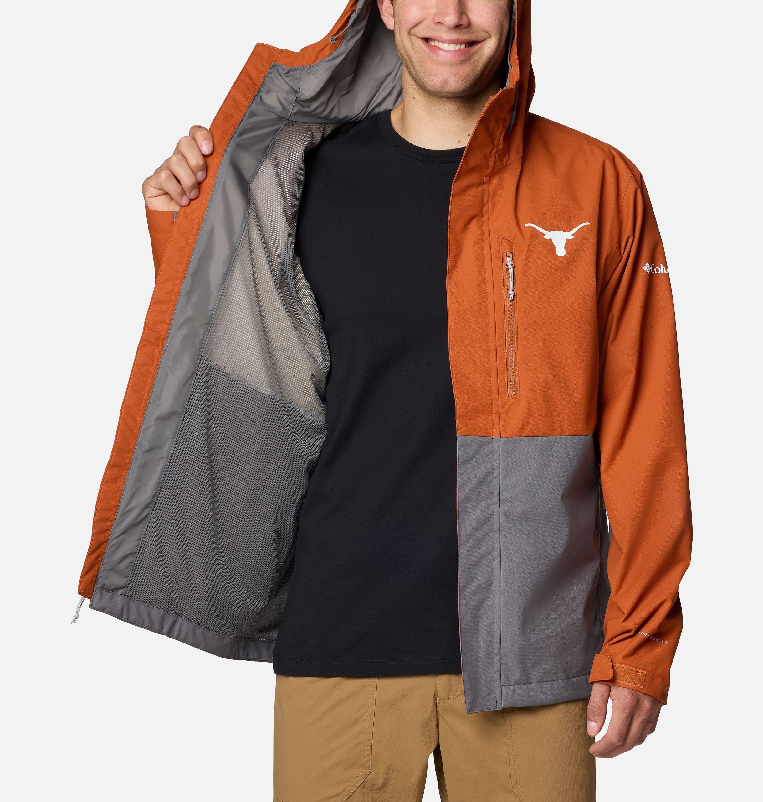 heren collegejack met veldbeschermende look - texas