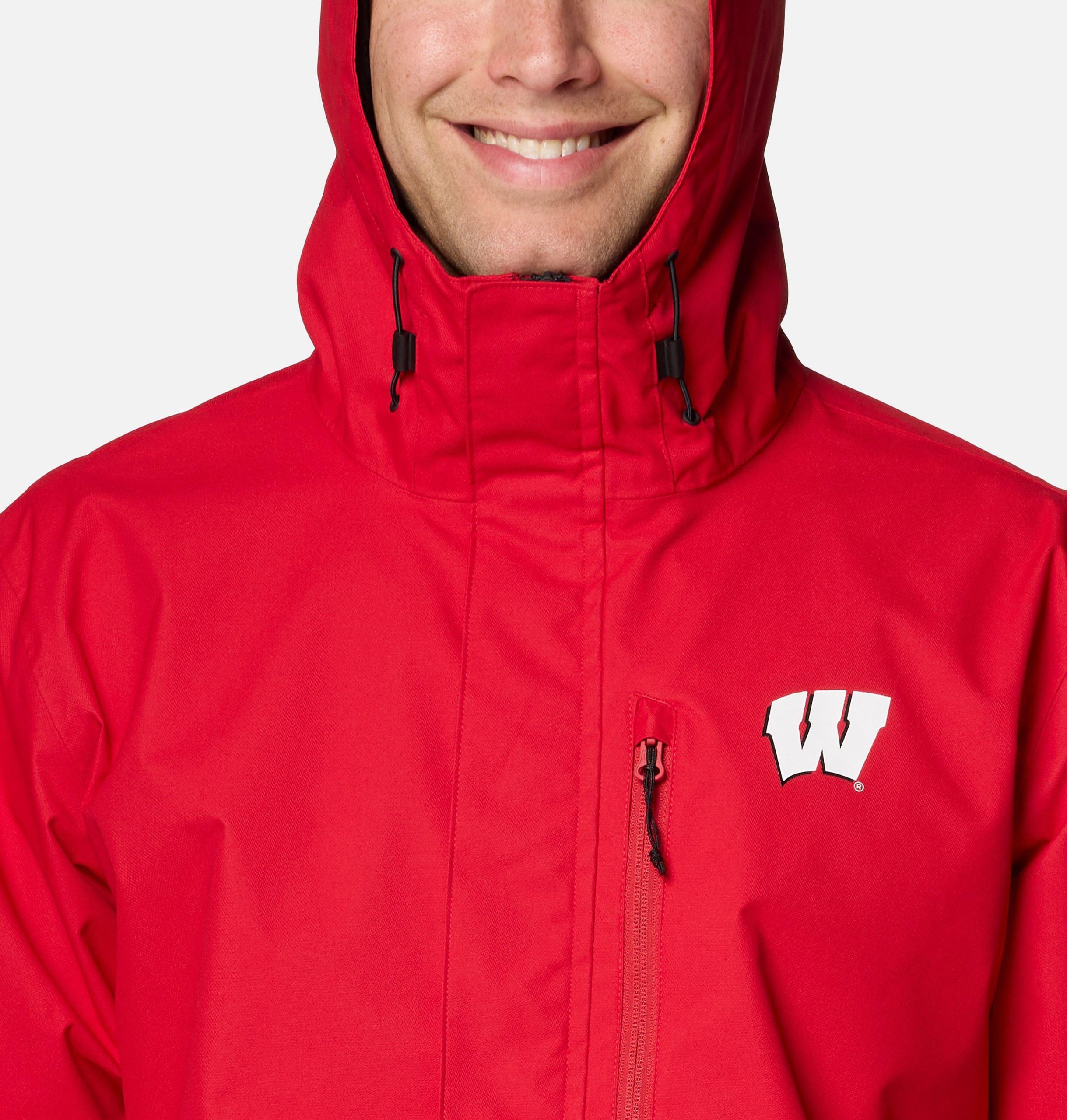 heren collegejack met veldbeschermende look - wisconsin