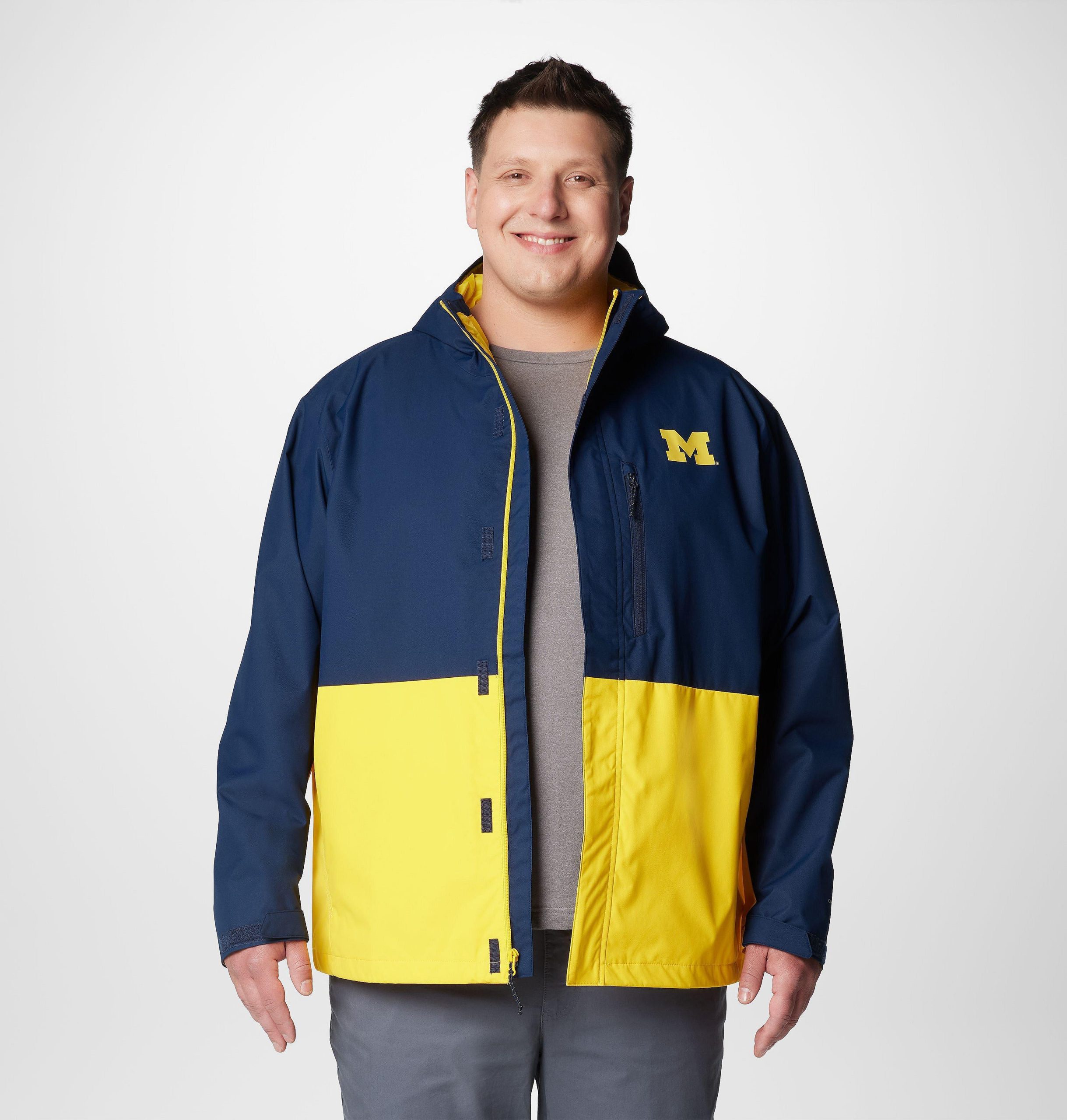 heren collegejack voor op het veld - michigan - groot