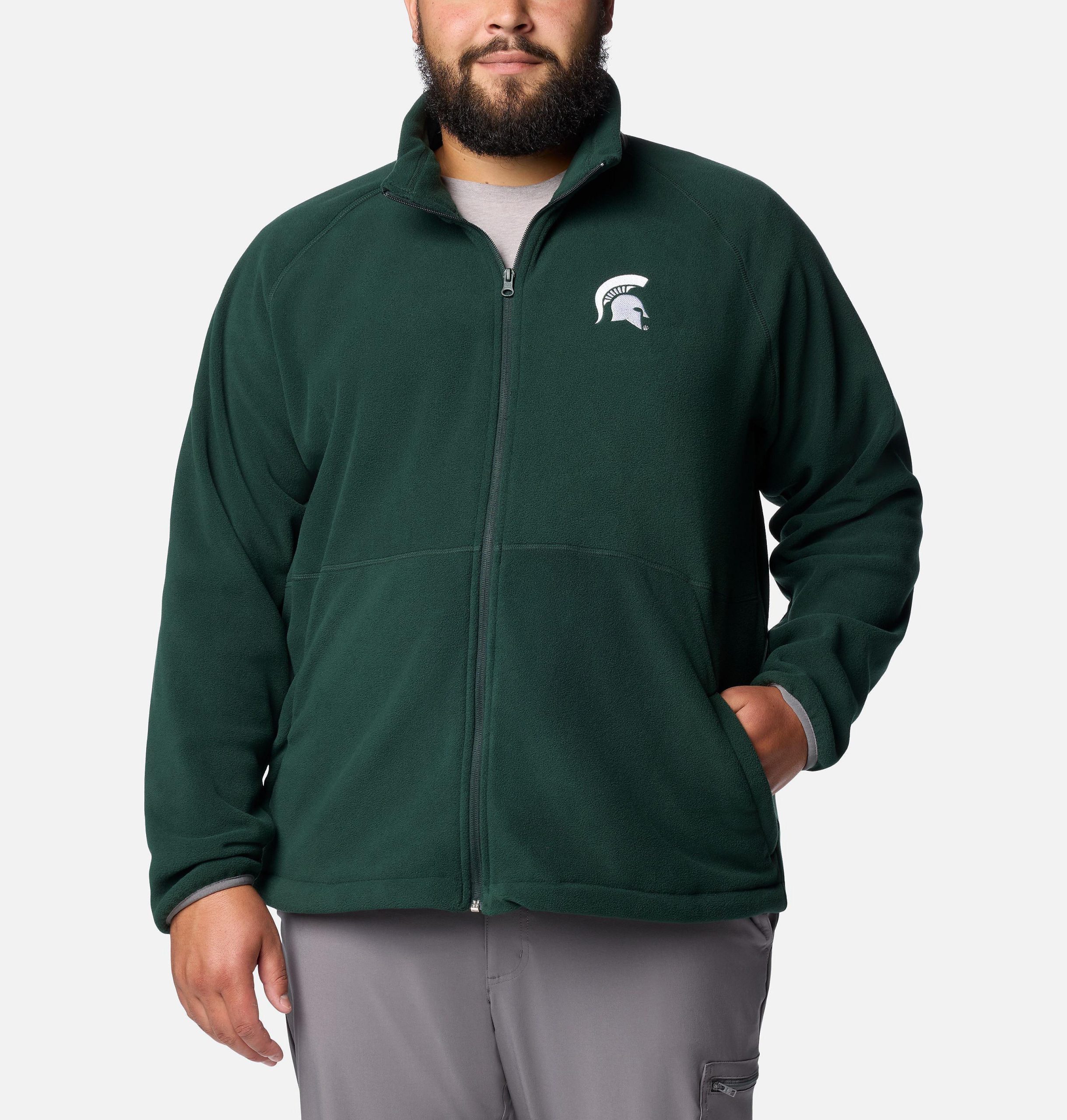 heren collegiate flanker iv fleece jacket - groot - michigan state