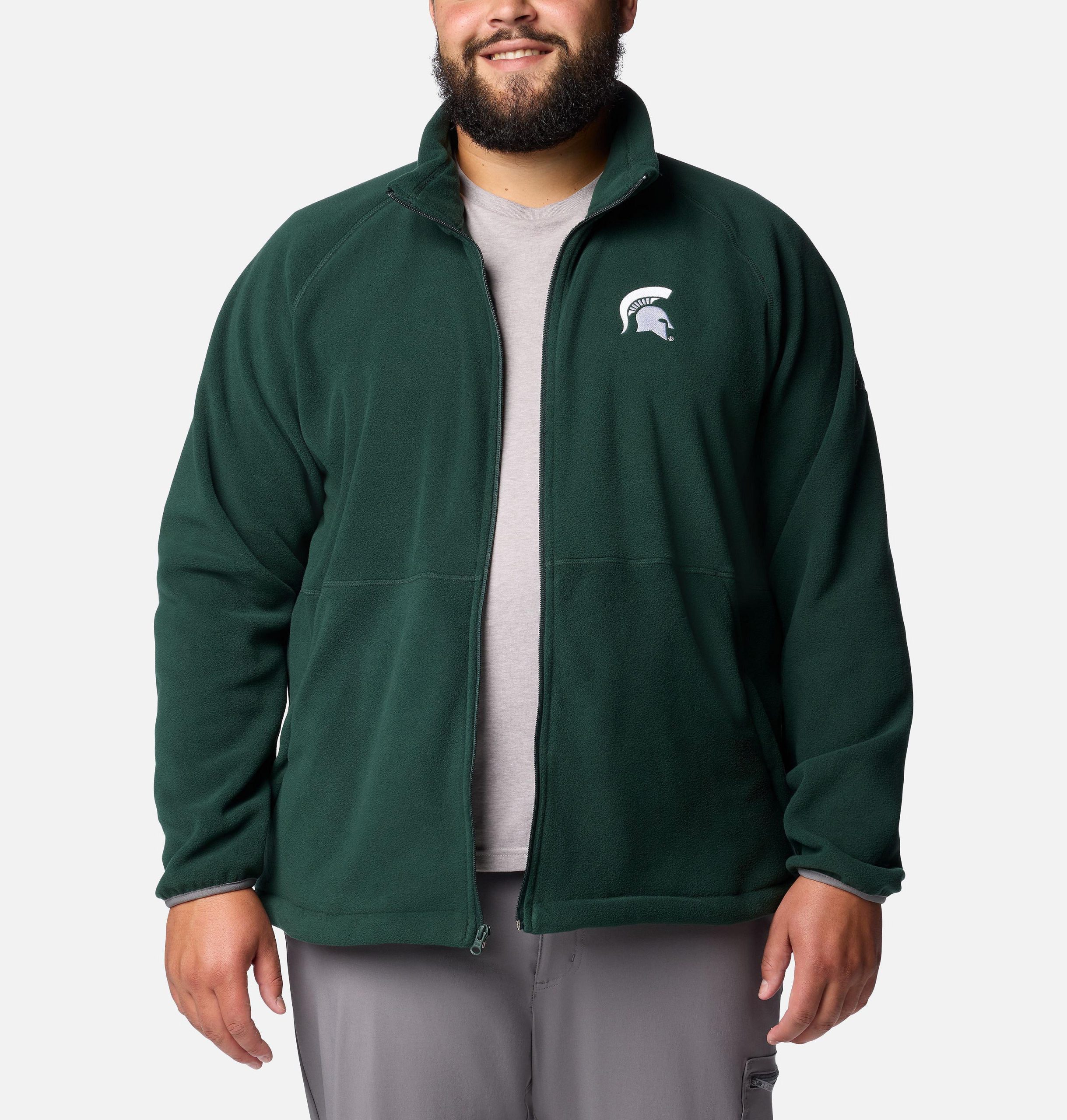 heren collegiate flanker iv fleece jacket - groot - michigan state