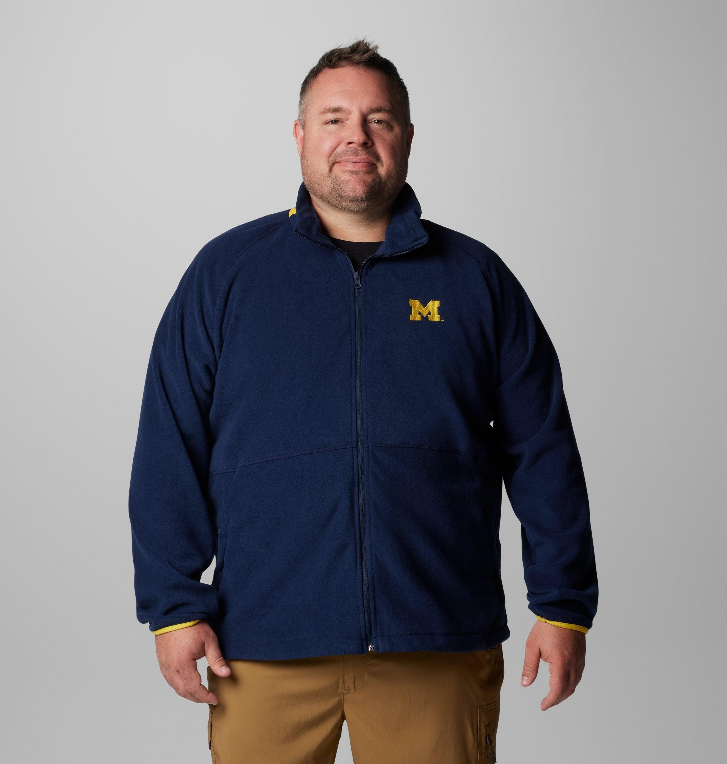 heren collegiate flanker iv fleece jacket - groot - michigan