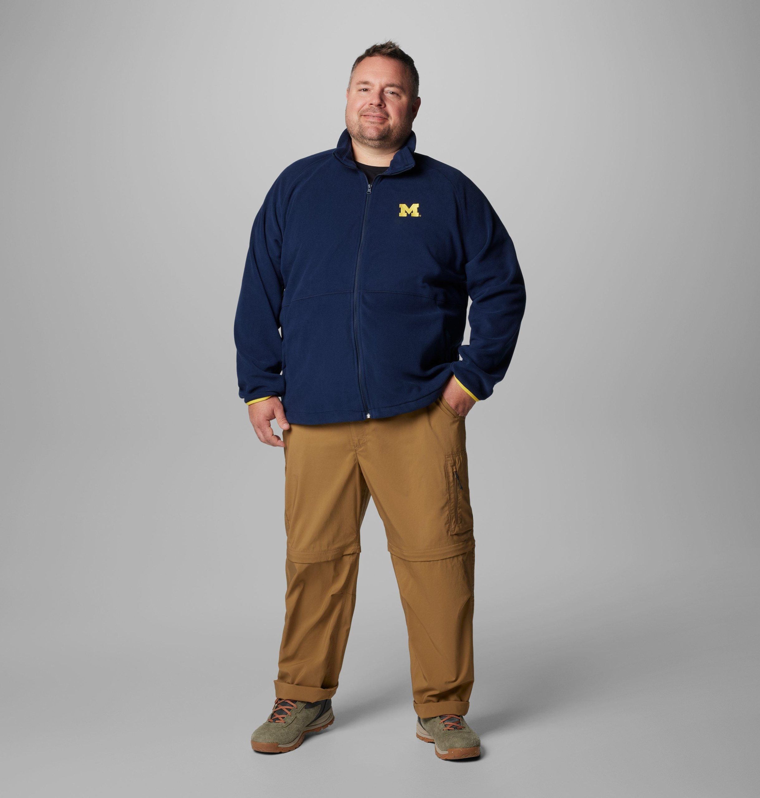 heren collegiate flanker iv fleece jacket - groot - michigan