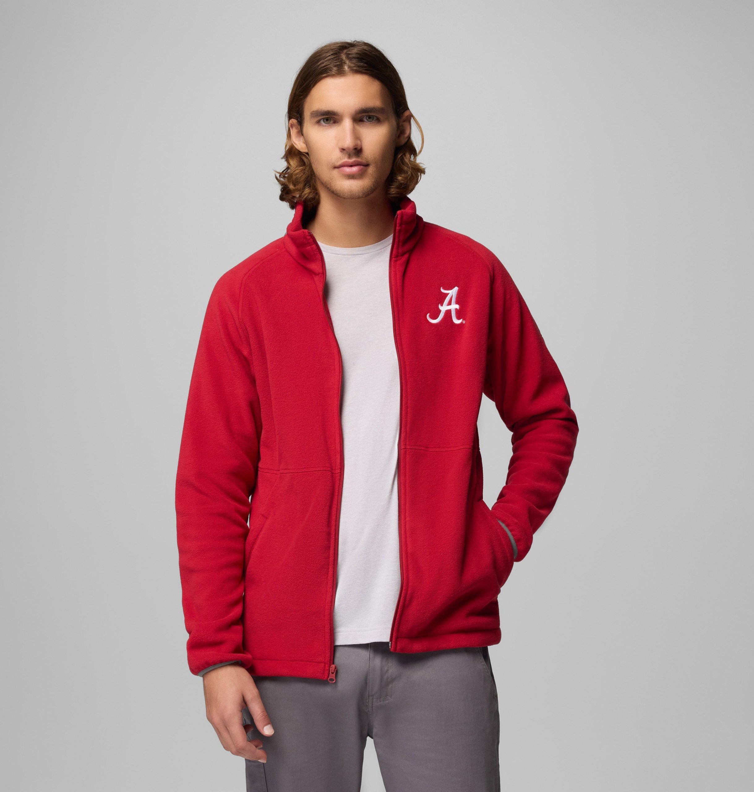 heren collegiate flanker iv fleece jacket - alabama - lang