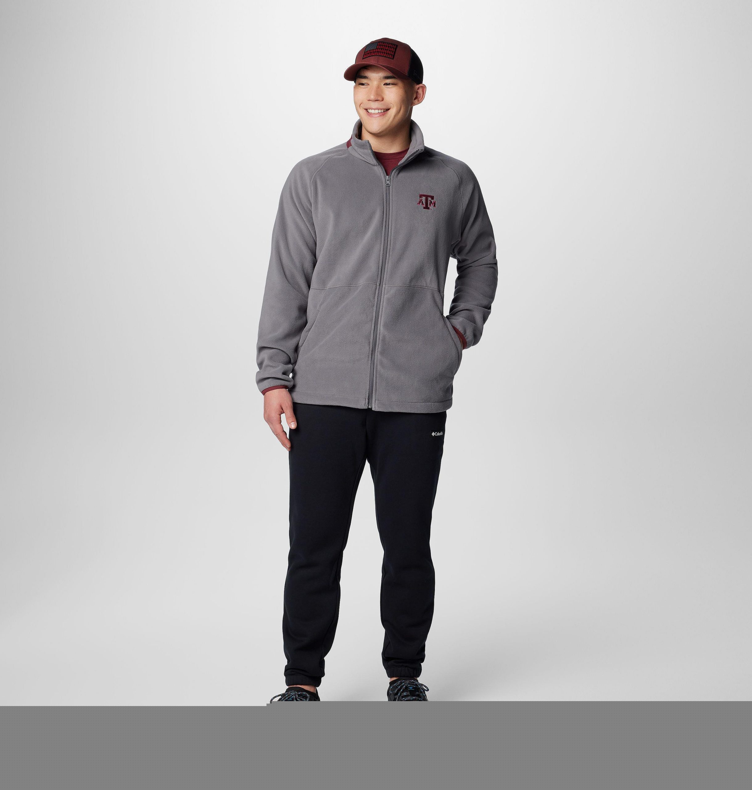 heren collegiate flanker iv fleece jacket - texas am - lang
